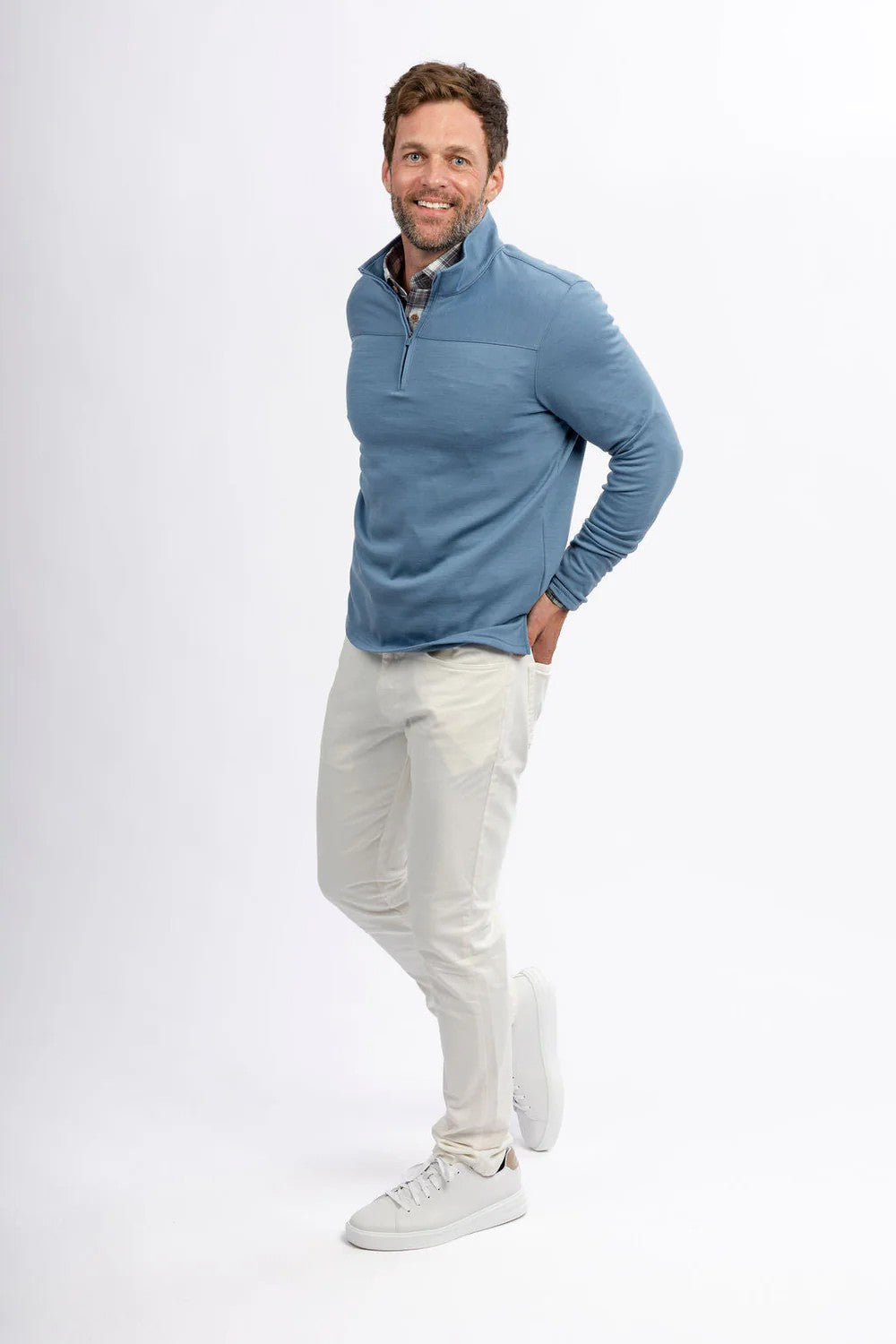 FLEECE 1/4 ZIP PULLOVER - Sweaters - Novaman
