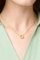 WAVE CIRCLE DELICATE NECKLACE- GLD
sassanova