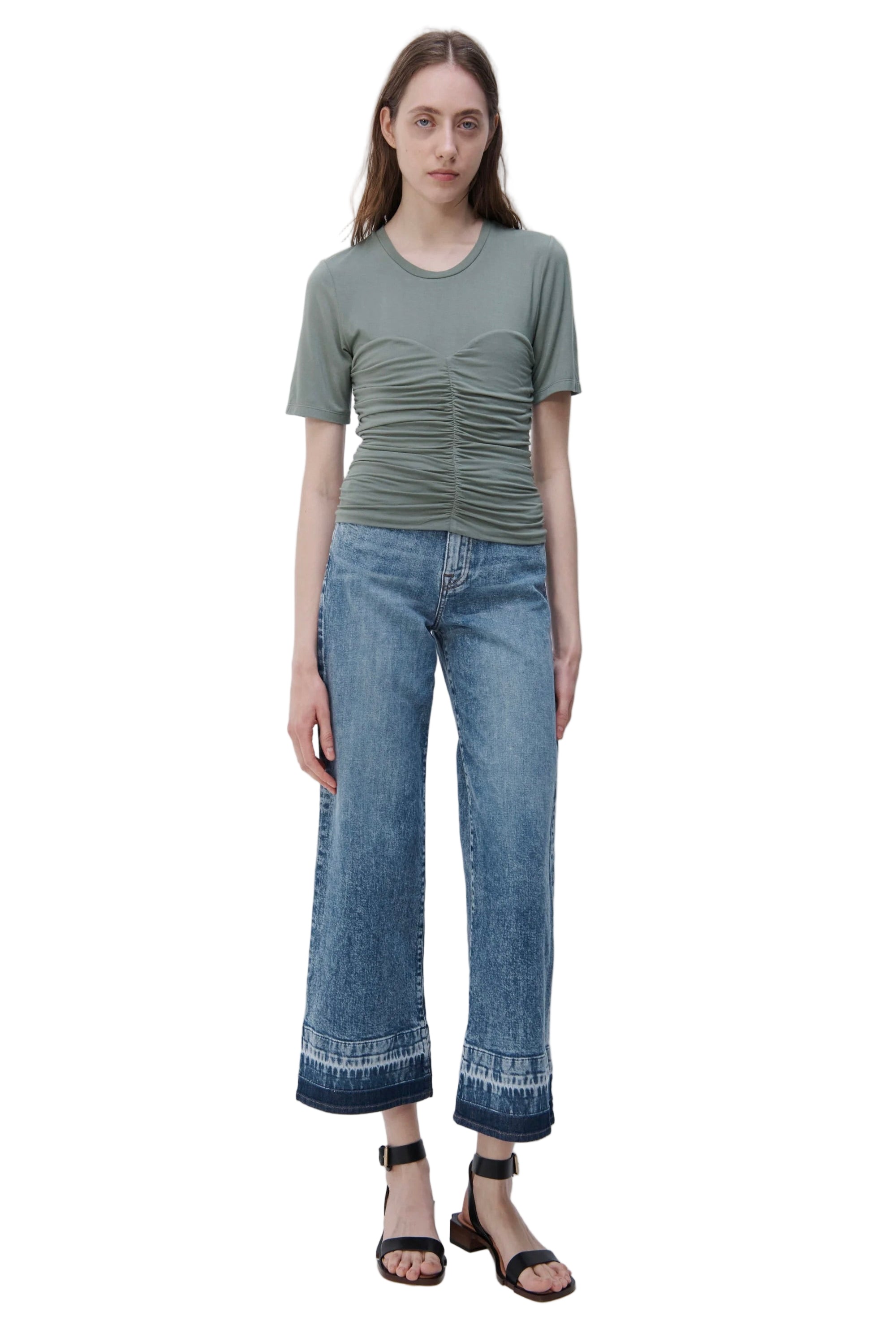 JUDE HIGH RISE CROP WIDE LEG - Jeans - Sassanova