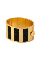 LOLA STRIPED HINGED CUFF - sassanova