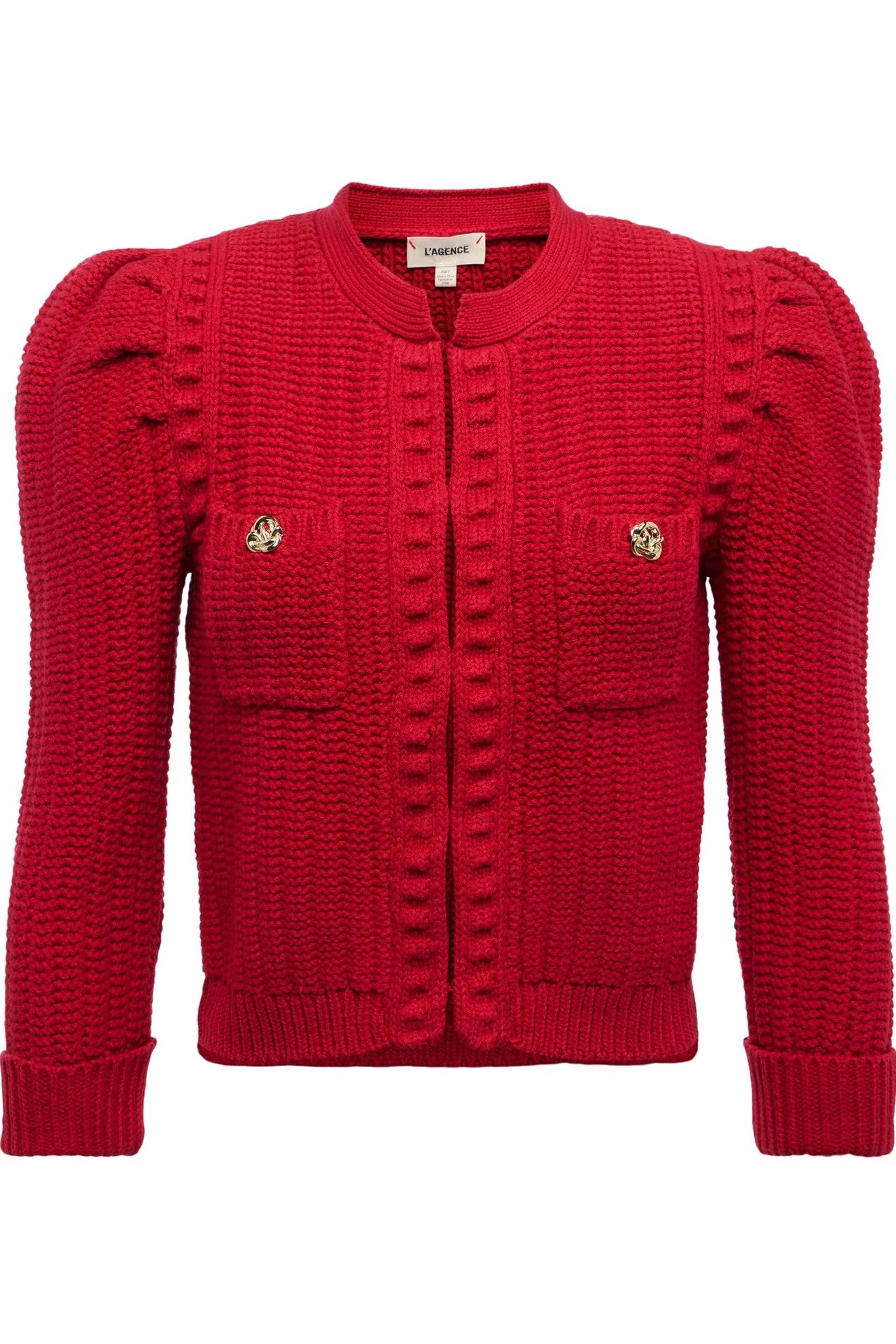 DELLI 3/4 SLV CROP TEXTURED CARDI-sassanova