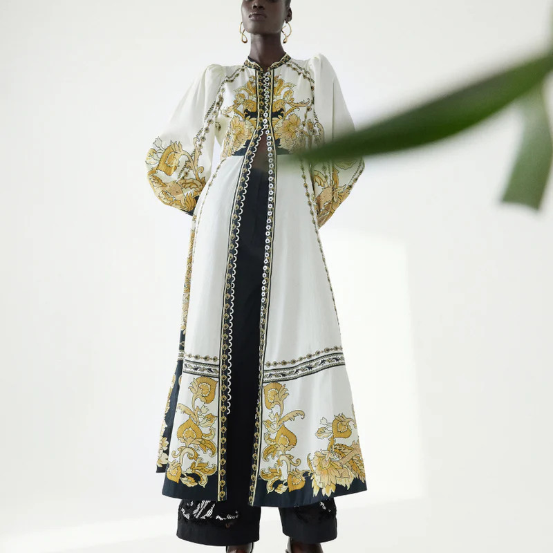BAROQUEEN FLORAL DRESS - Dresses - Sassanova