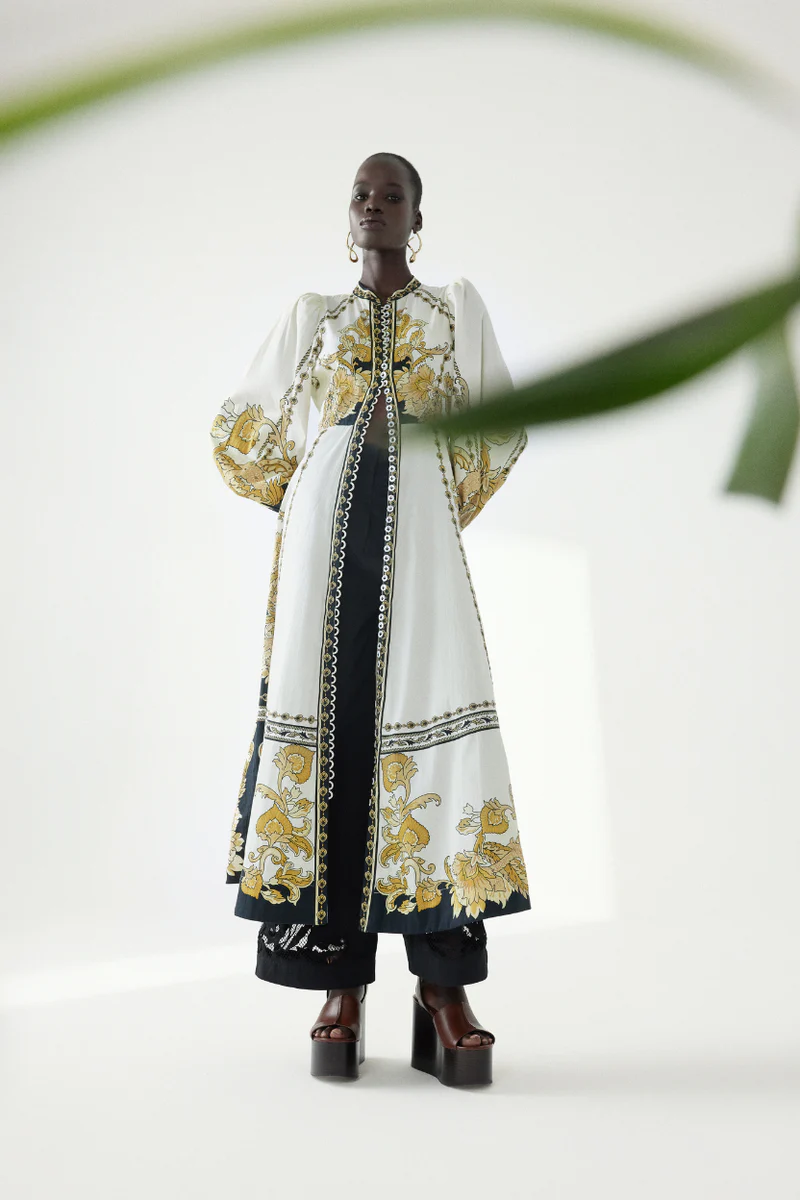 BAROQUEEN FLORAL DRESS - Dresses - Sassanova