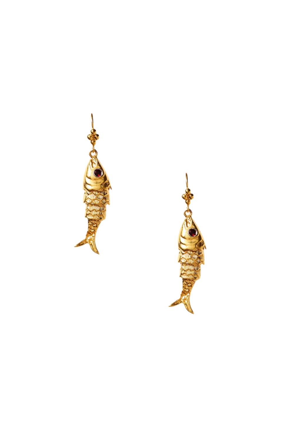 FISH EARRINGS W/GARNET (EG-5813)
sassanova