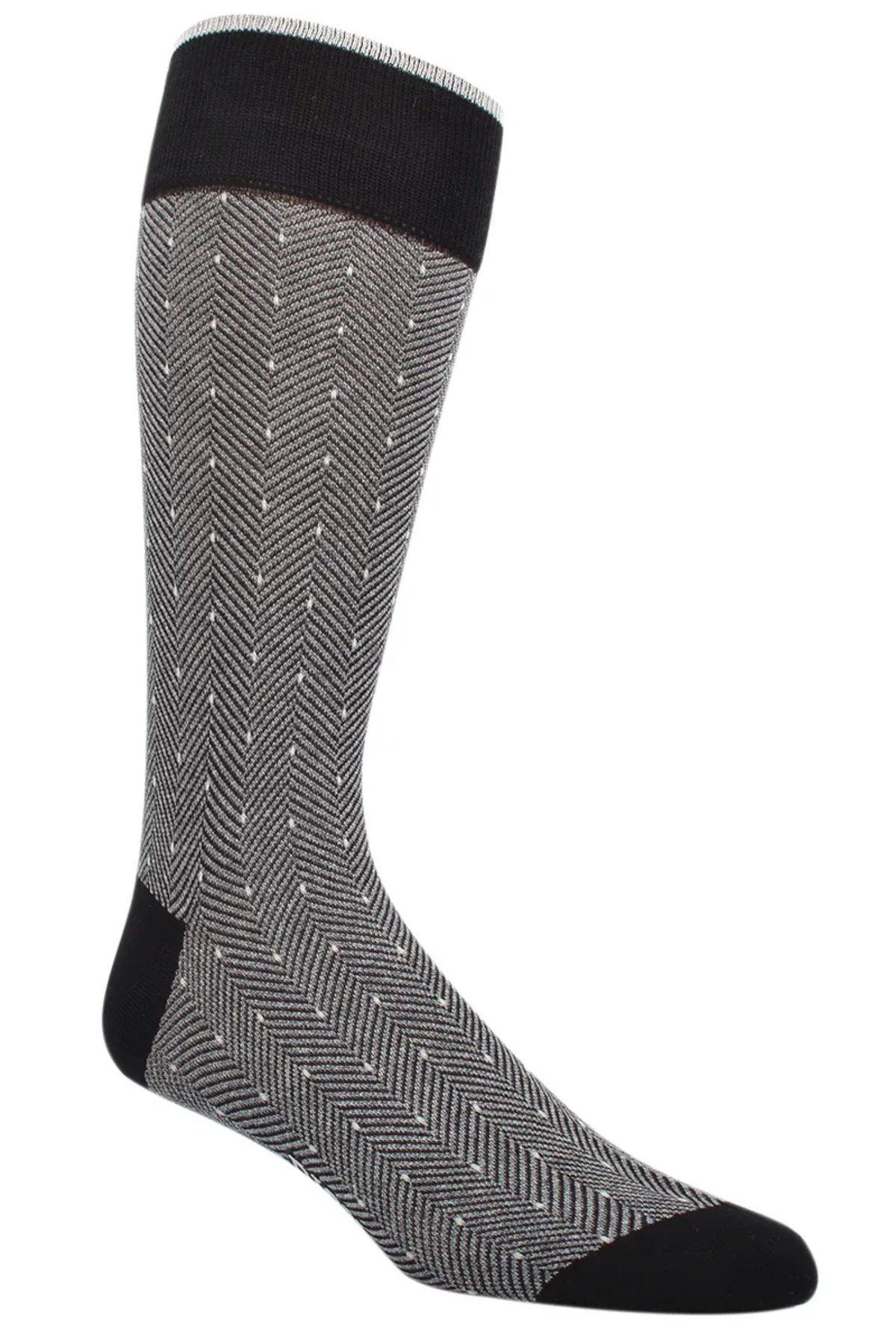 MERCERIZED CHEVRON DOT SOCKS MID GREY Sassanova NovaMan