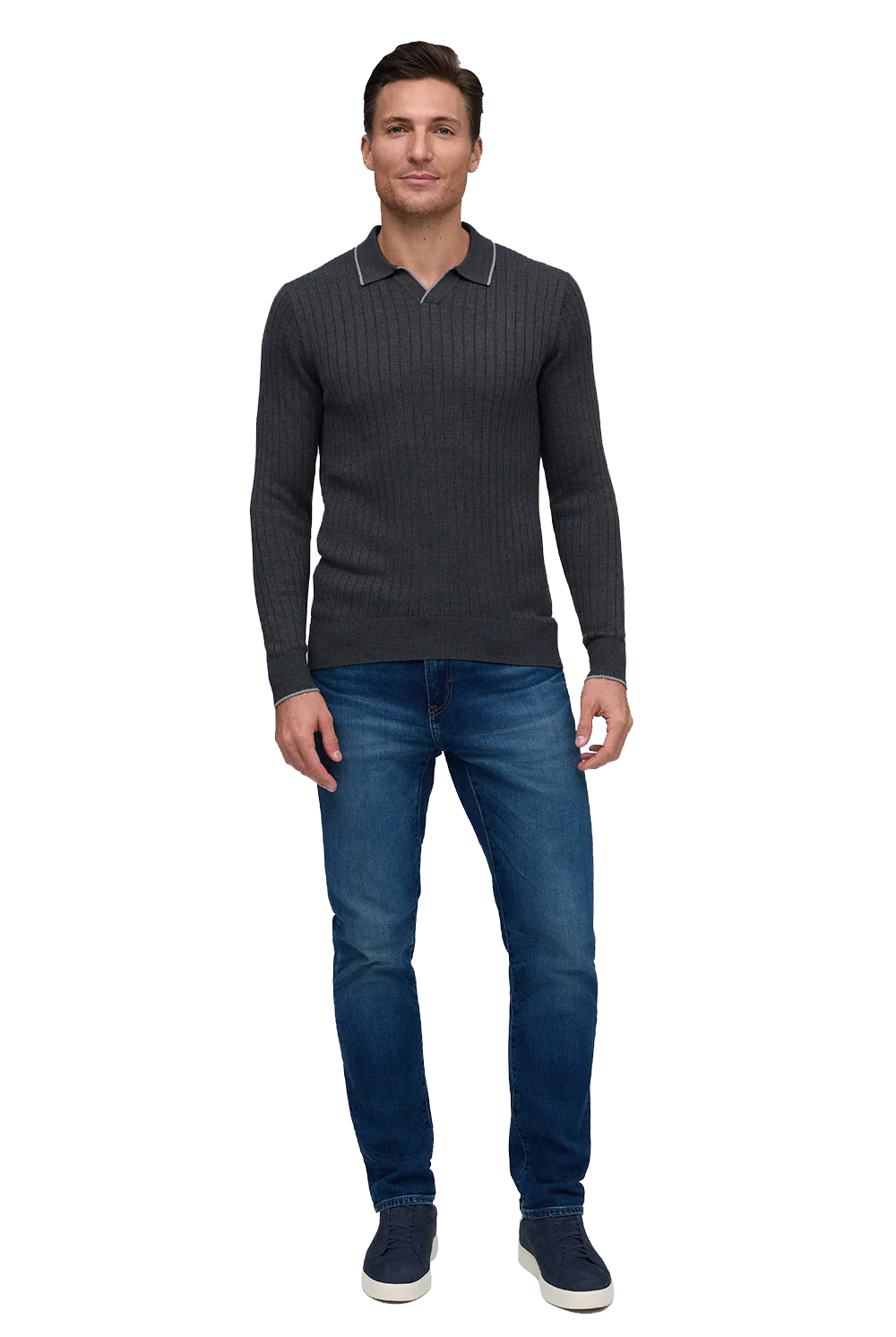 DROP NEEDLE JOHNNY COLLAR SWEATER - Sweater - Novaman