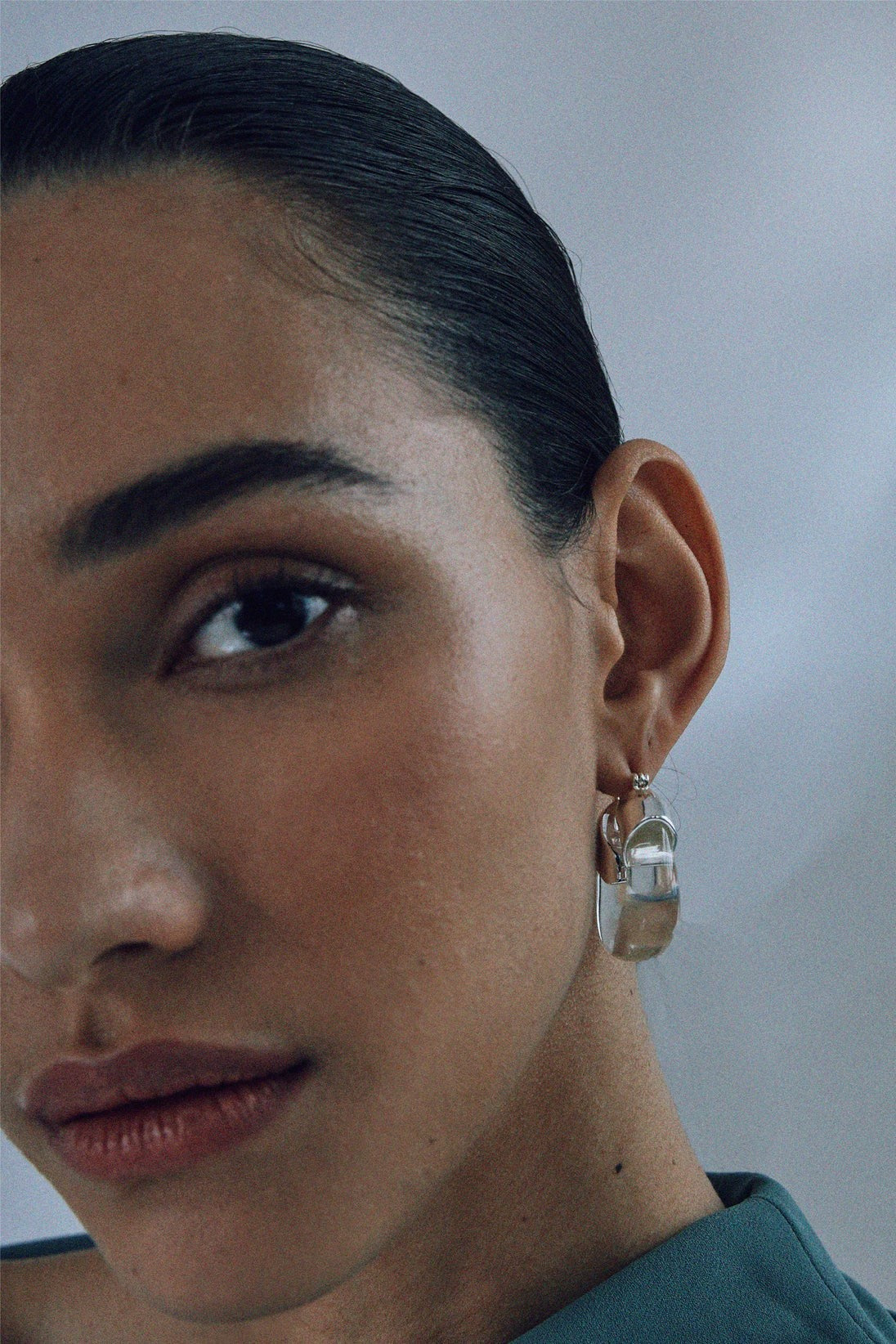 ORGANIC HOOPS SILVER - Earrings - Sassanova