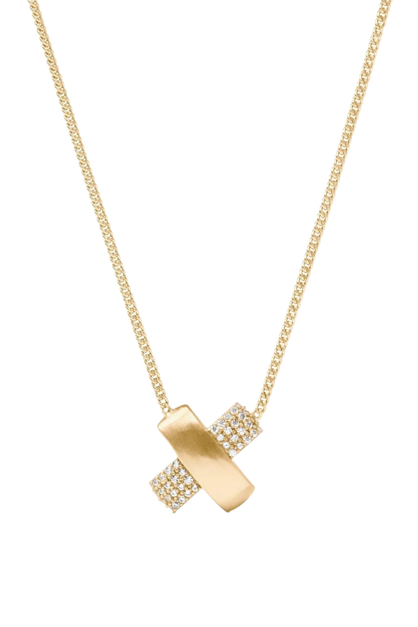 CATALINA X PAVE DELICATE NECKLACE- GLD/CZ
sassanova