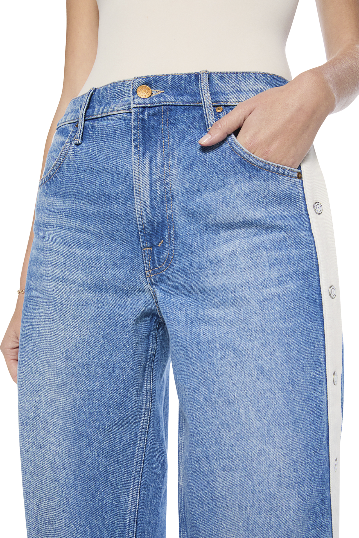 STRIPED RESEALABLE SKIMP JEAN Sassanova