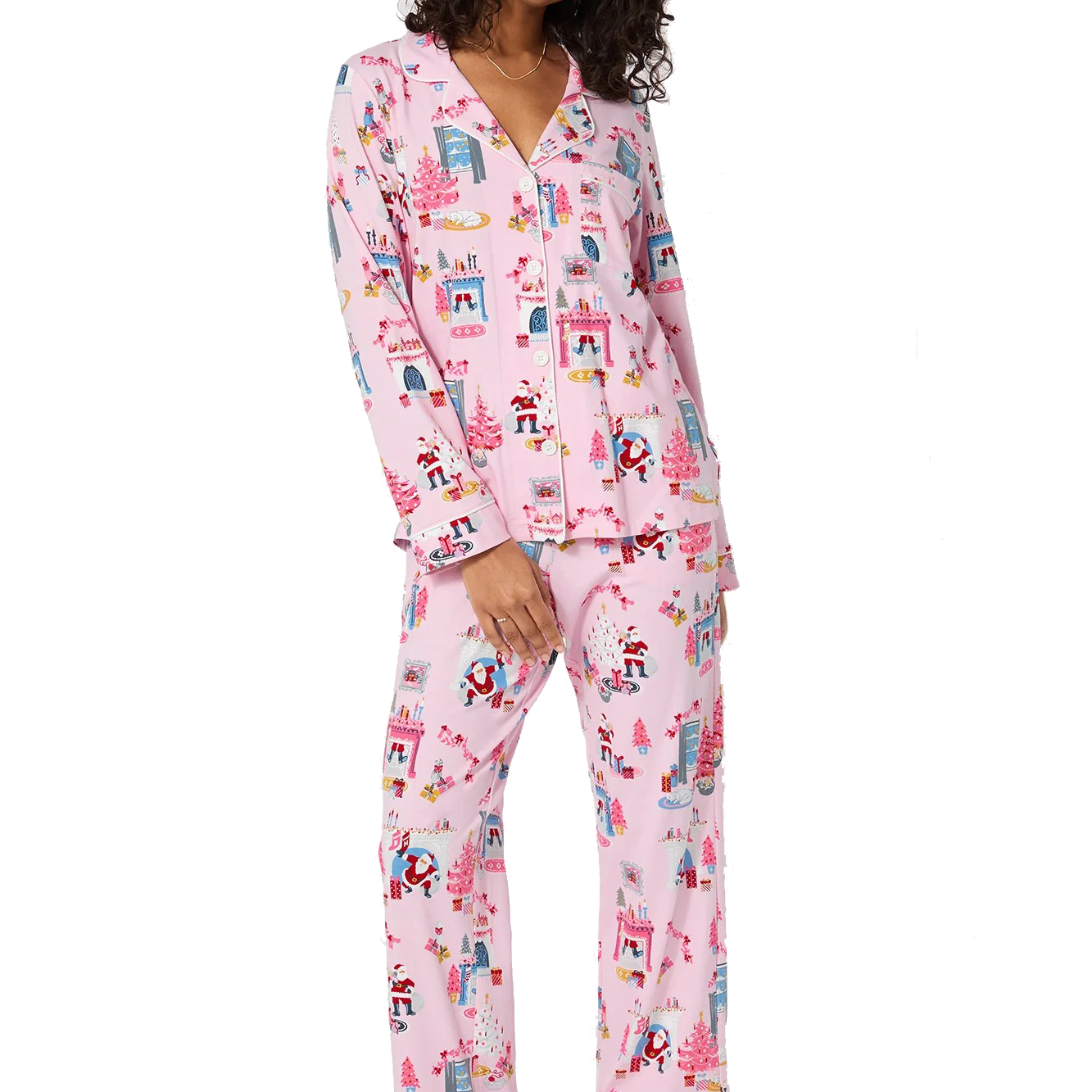 MUST BE SANTA LS PAJAMA SET - Sassanova