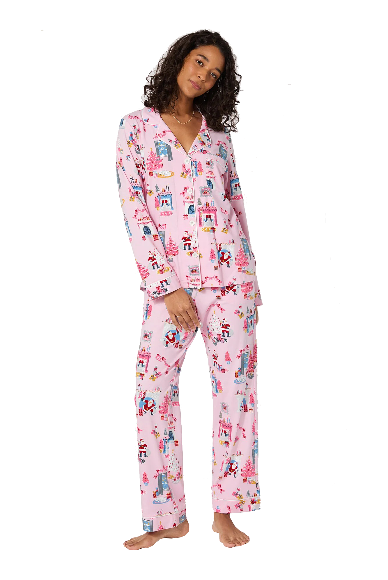 MUST BE SANTA LS PAJAMA SET - Sassanova
