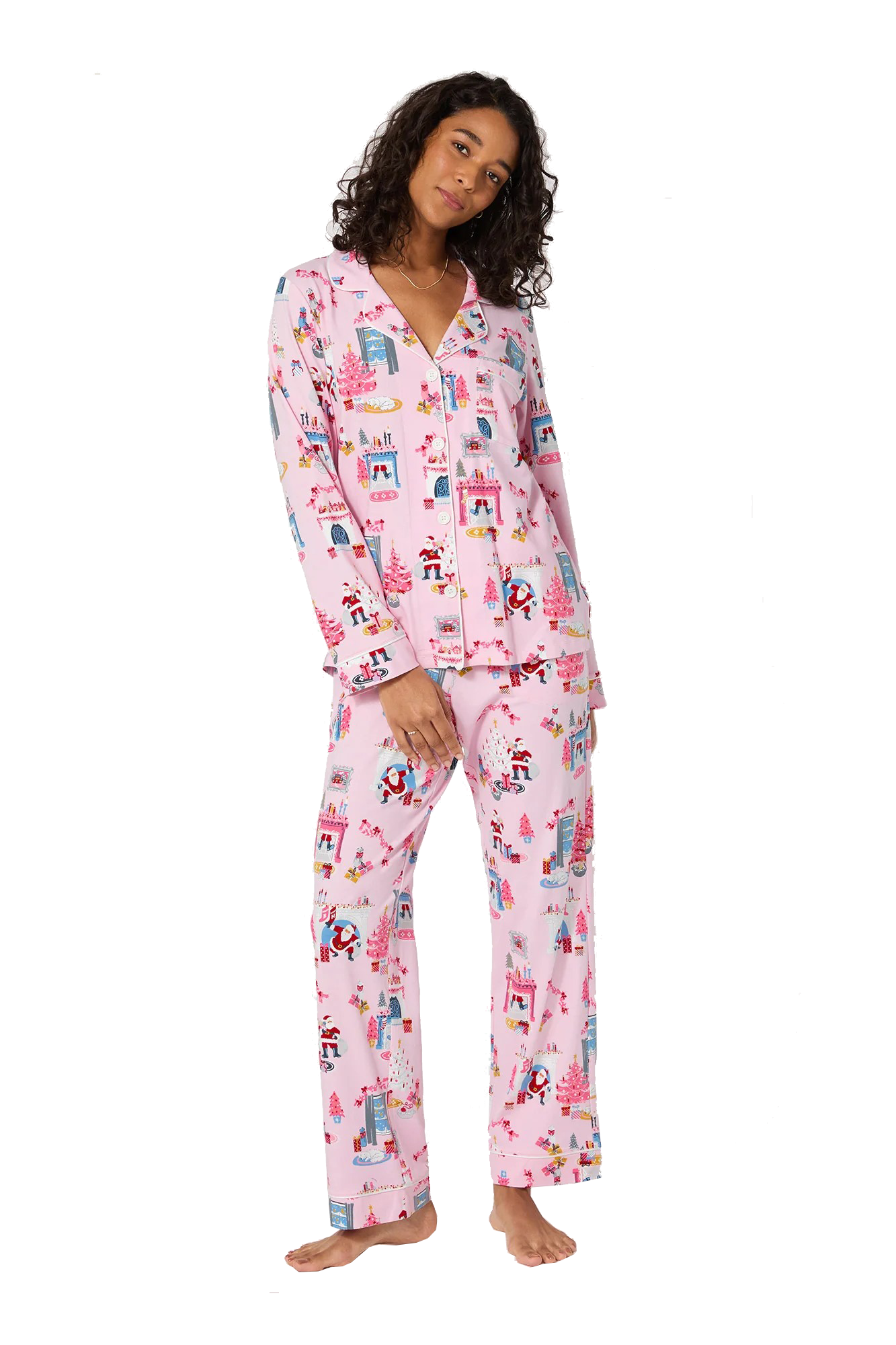 MUST BE SANTA LS PAJAMA SET - Sassanova