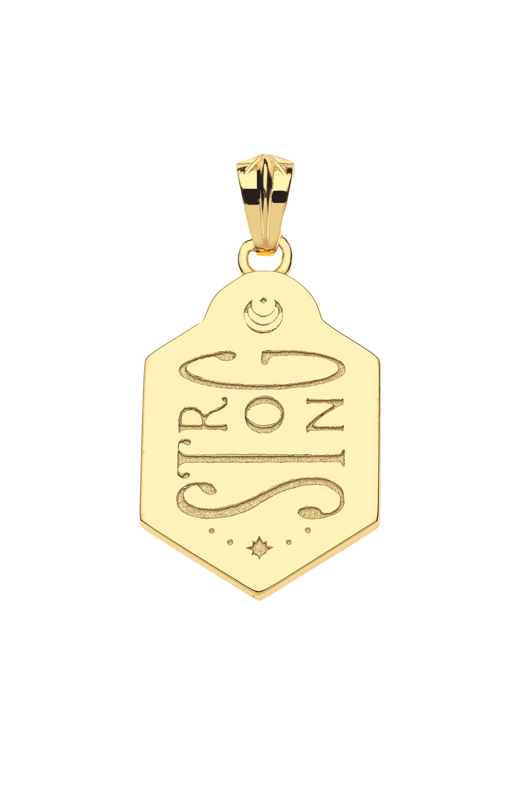 STRONG SHIELD PENDANT- CLASSIC ROLO CHAIN - sassanova