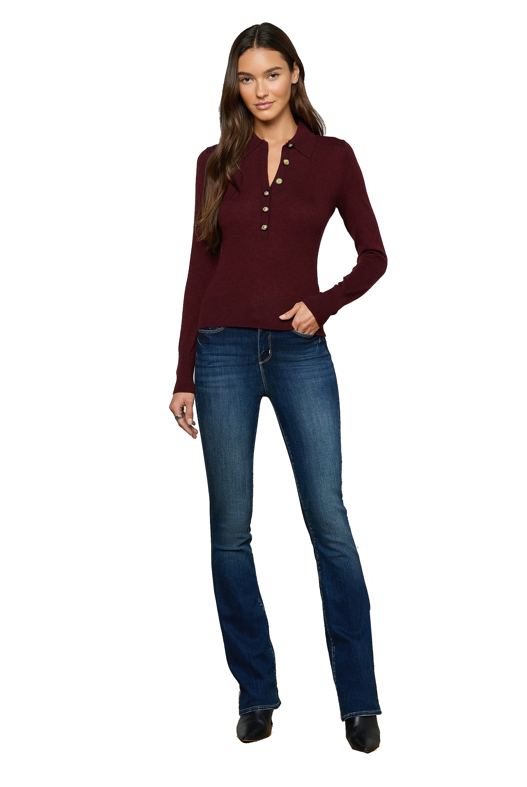 STERLING COLLARED SWEATER - Sweaters - Sassanova