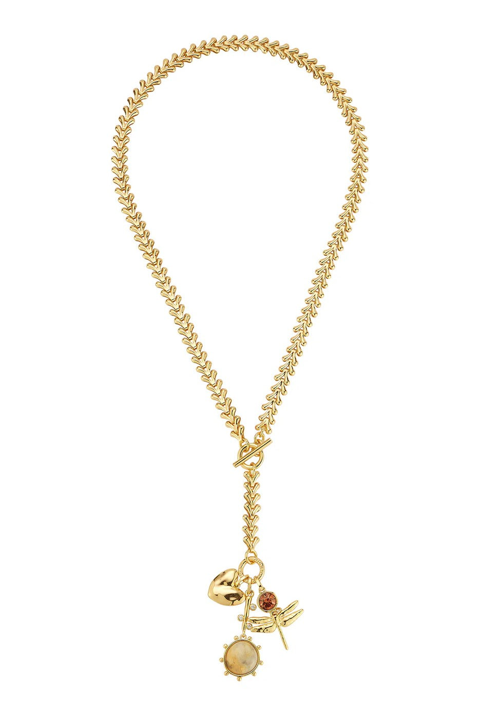 NYLAH CHARM NECKLACE- GLD MULTI - Sassanova