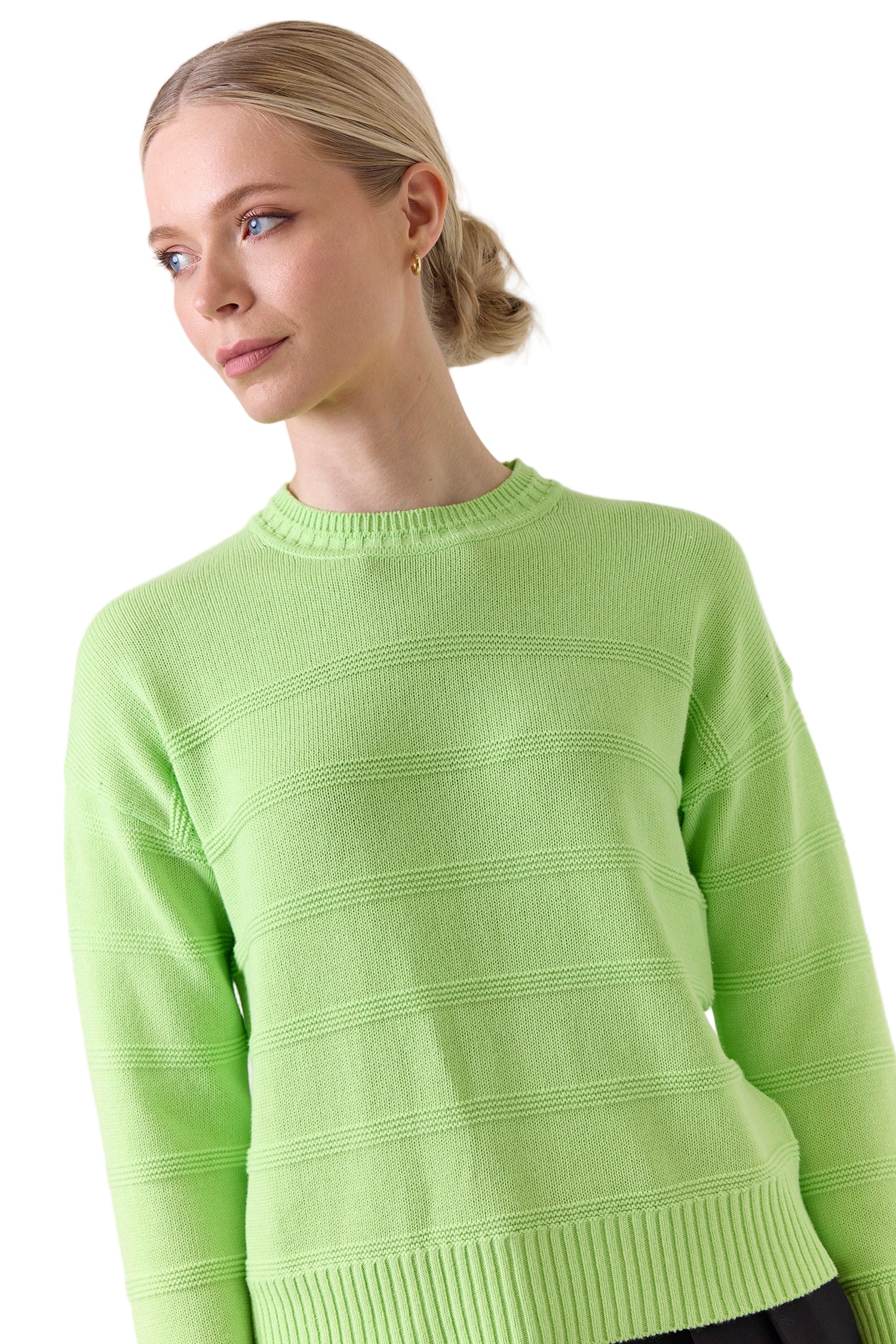 TILLY TEXTURED STRIPE CREW - Sweaters - Sassanova