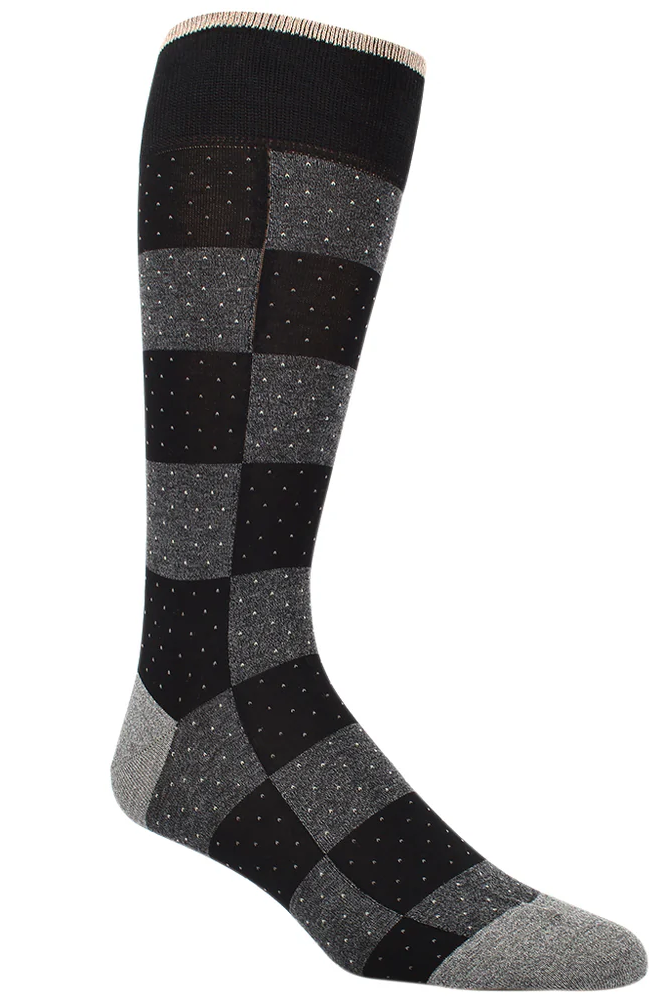 TONAL BLOCK STRIPE SOCK BLACK - Socks - Novaman