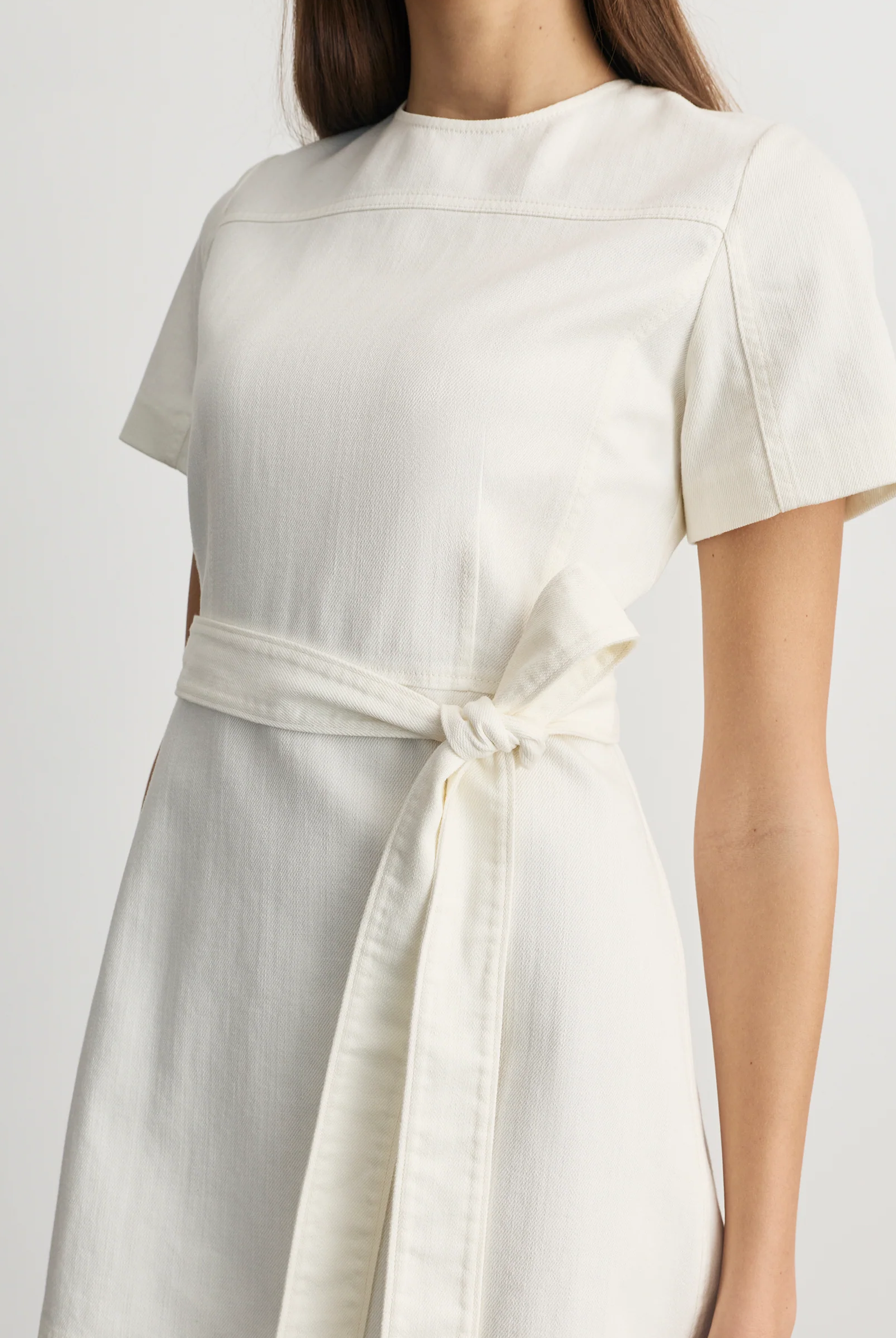 SHORT ELLA DENIM DRESS - Dresses - Sassanova