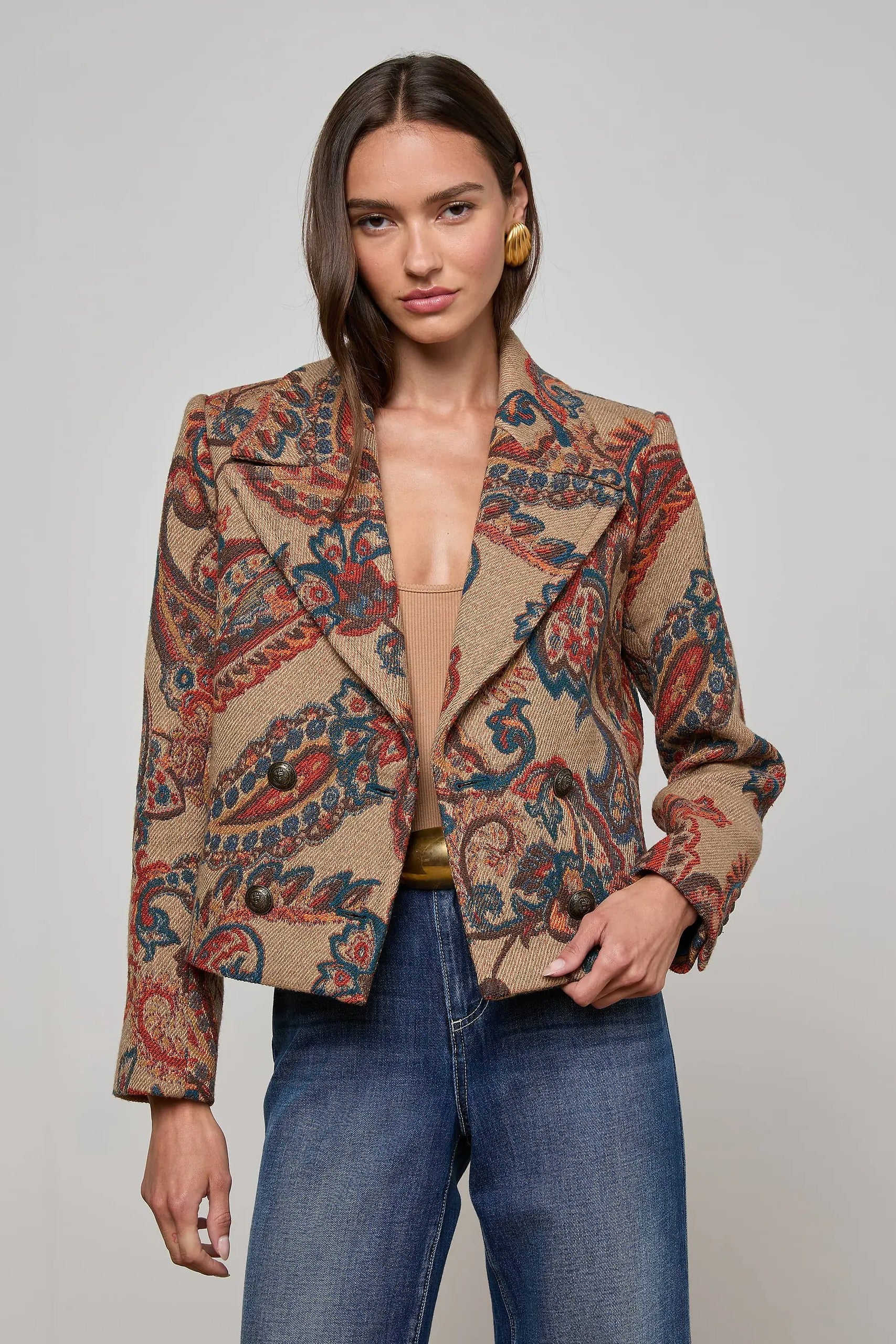 KELSEY CROPPED PEACOAT-Sassanova