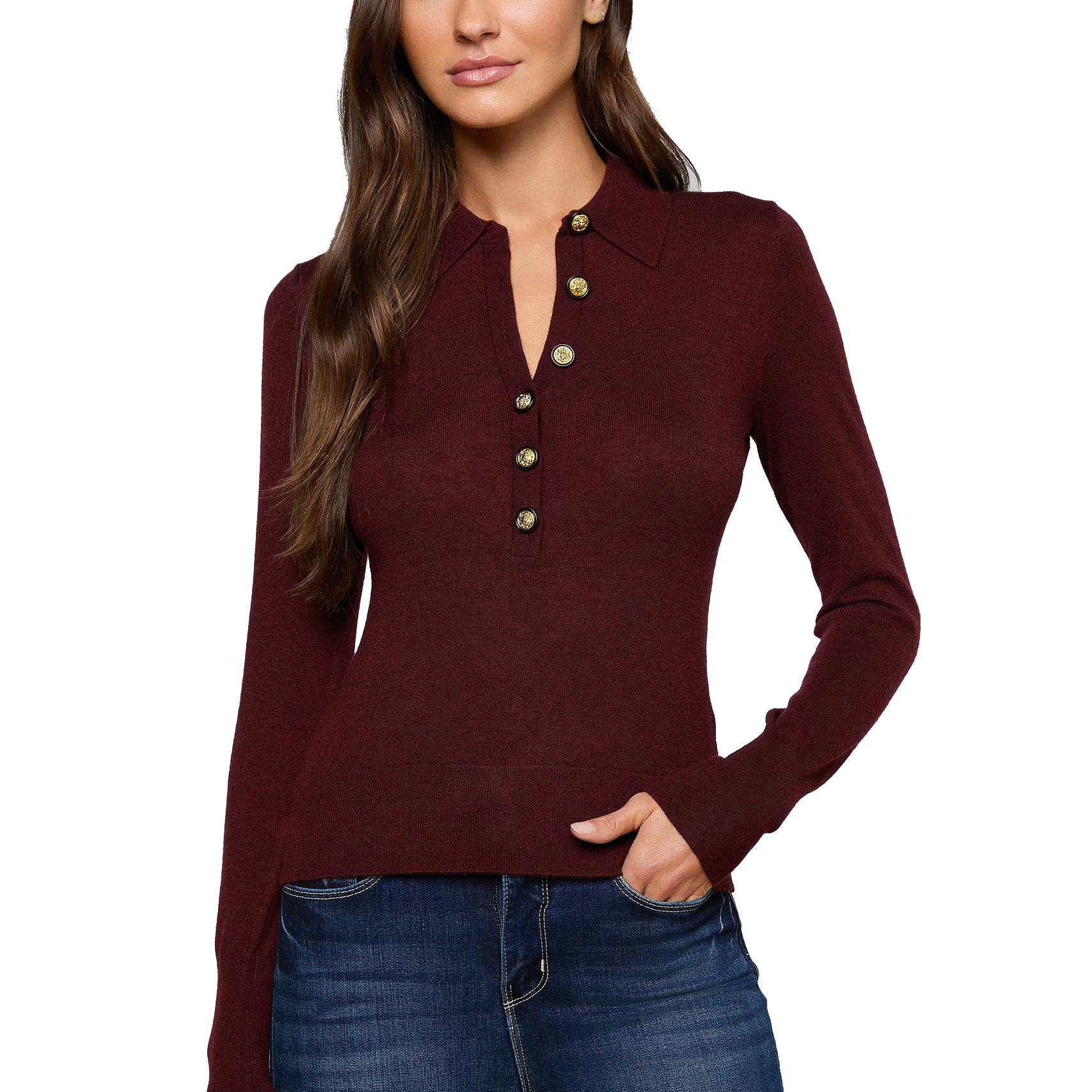 STERLING COLLARED SWEATER - Sweaters - Sassanova