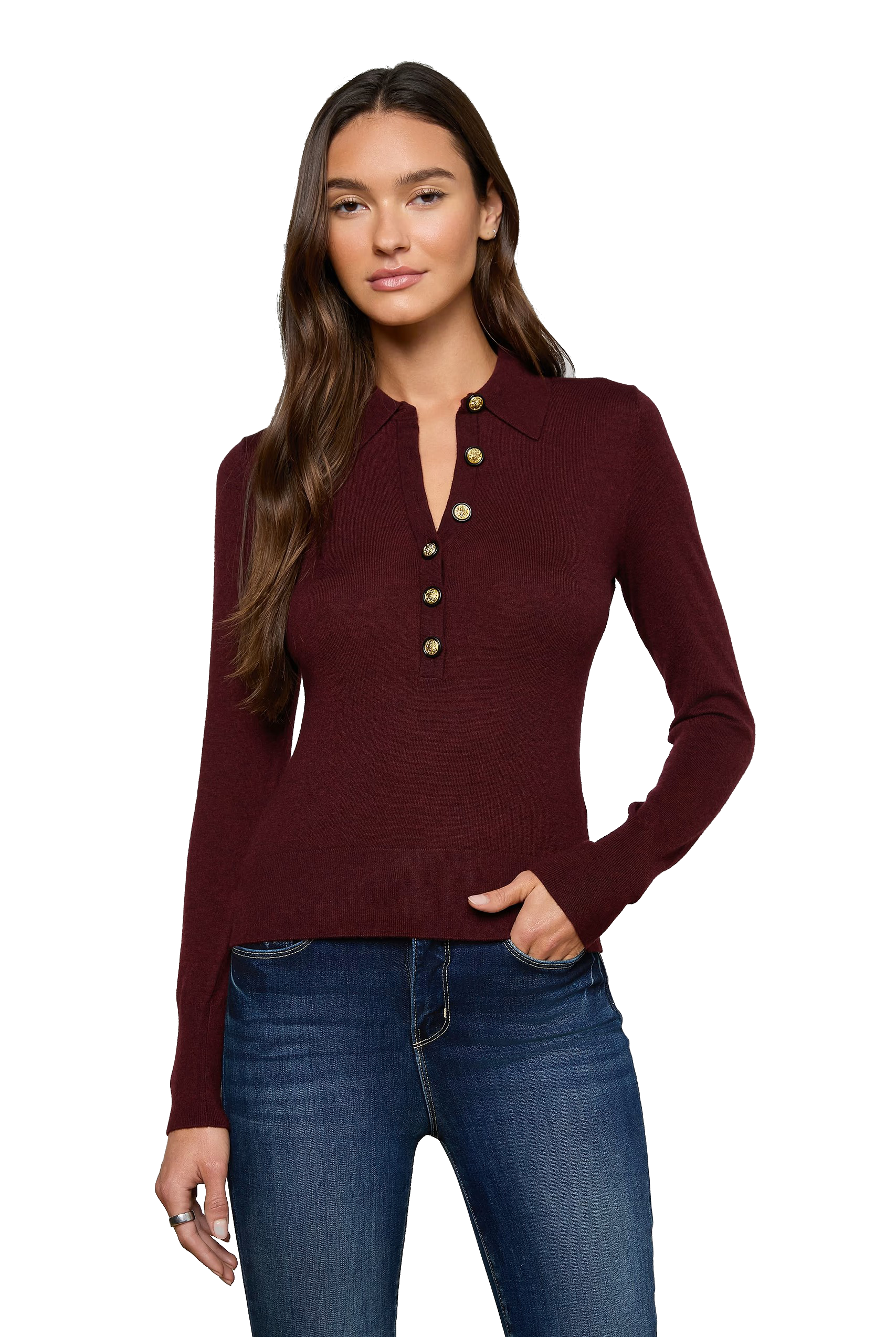 STERLING COLLARED SWEATER - Sweaters - Sassanova