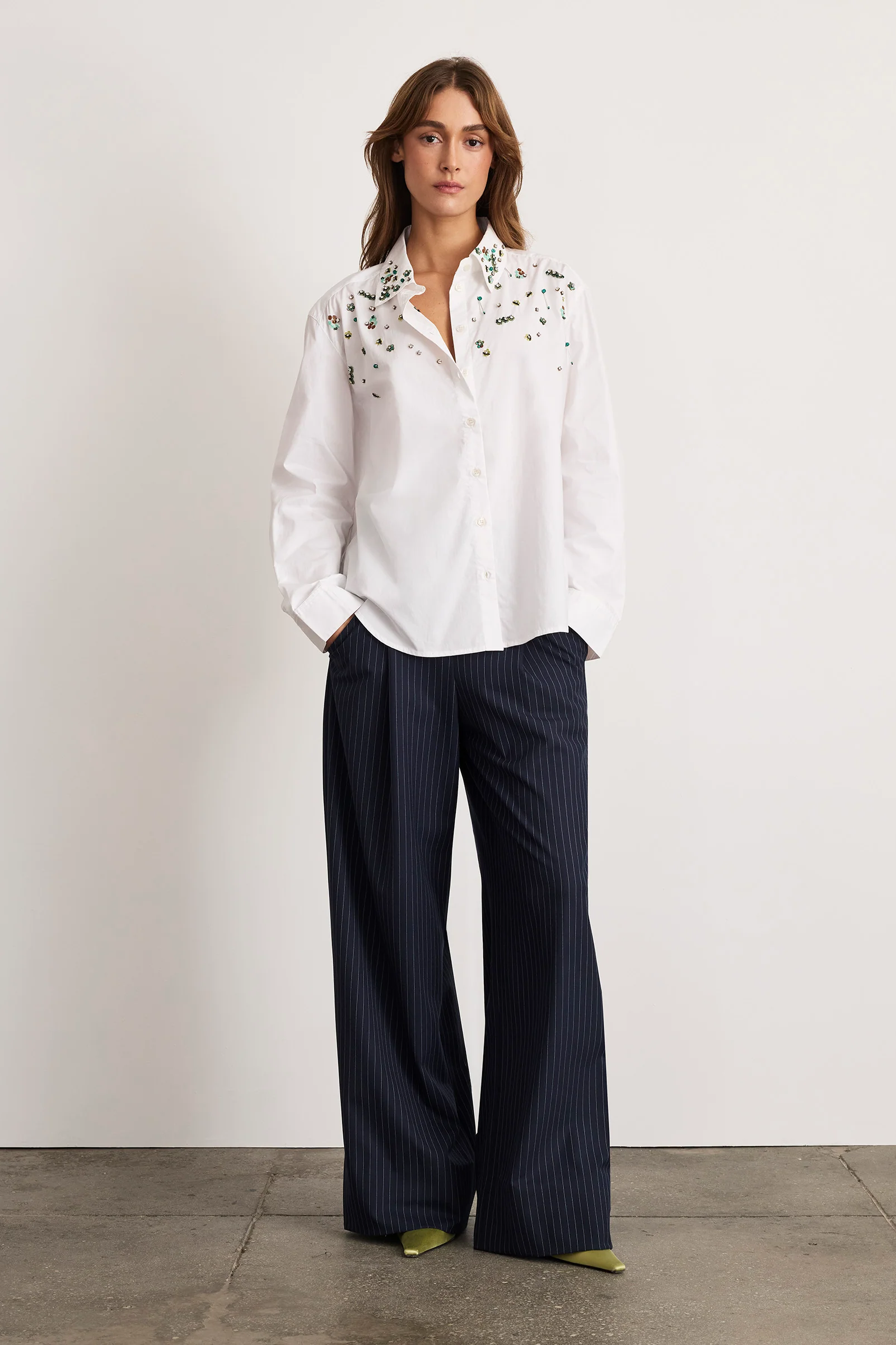 MARGAUX EMBELLISHED TOP - Blouses - Sassanova