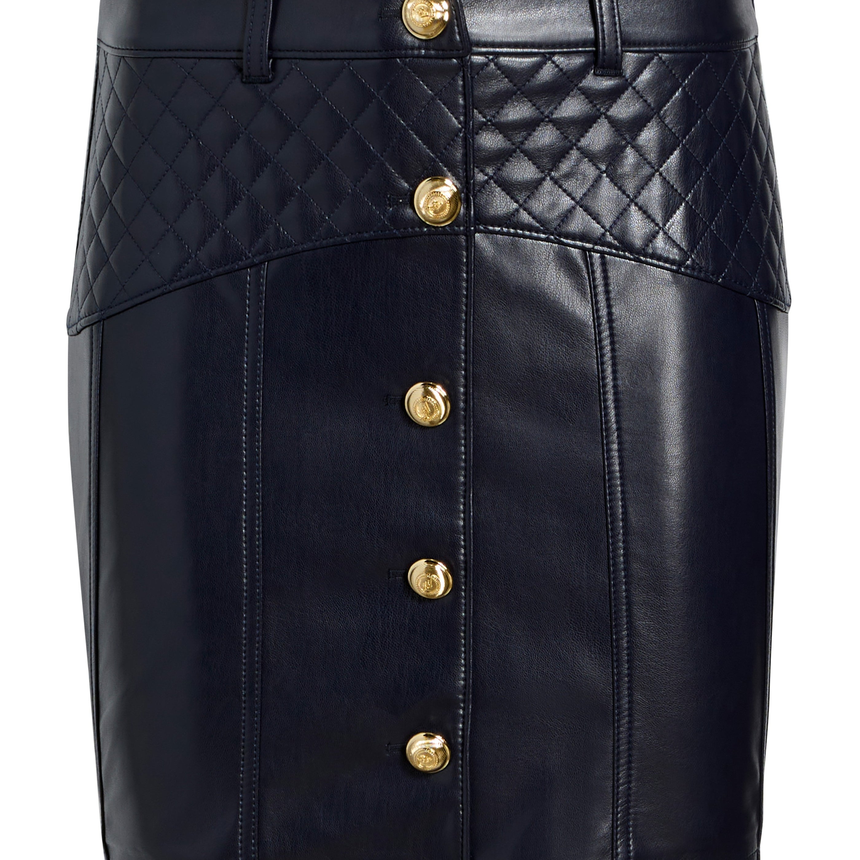 VEGAN LEATHER CLAUDIA SKIRT - sassanova