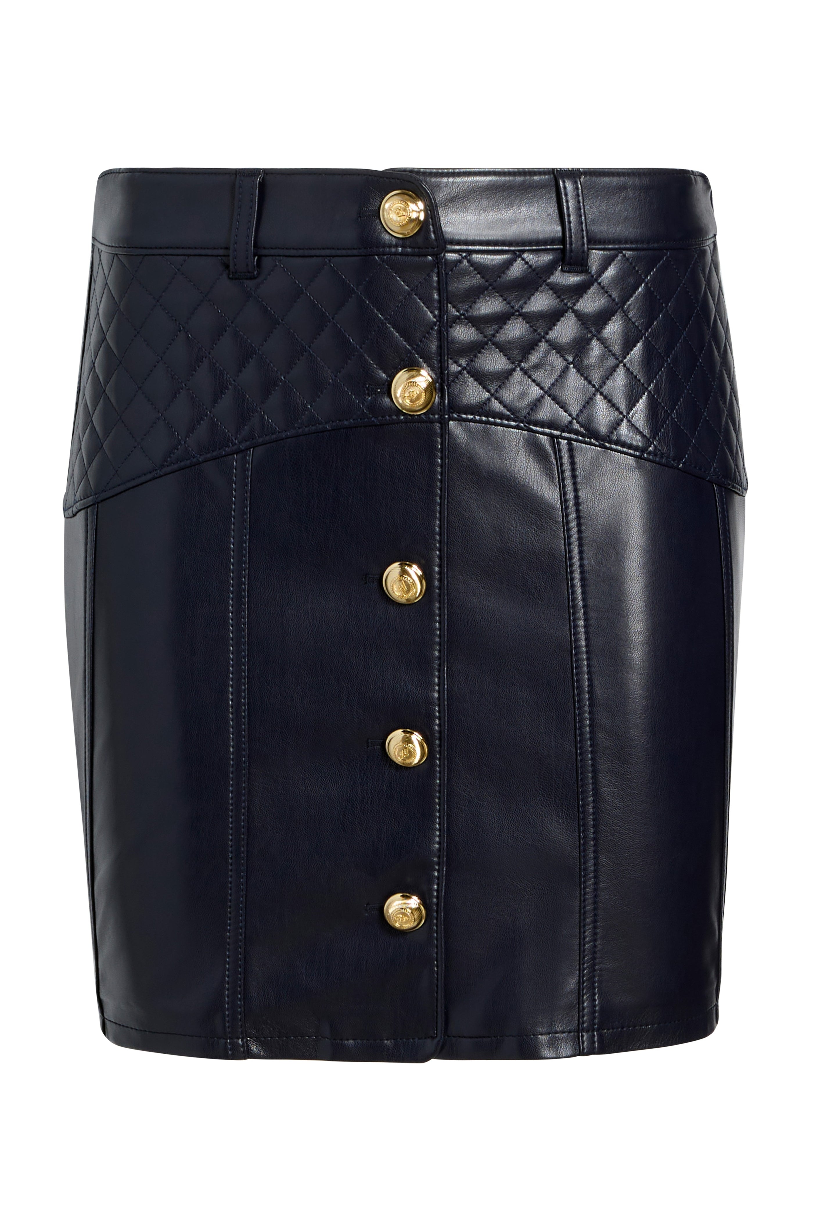 VEGAN LEATHER CLAUDIA SKIRT - sassanova