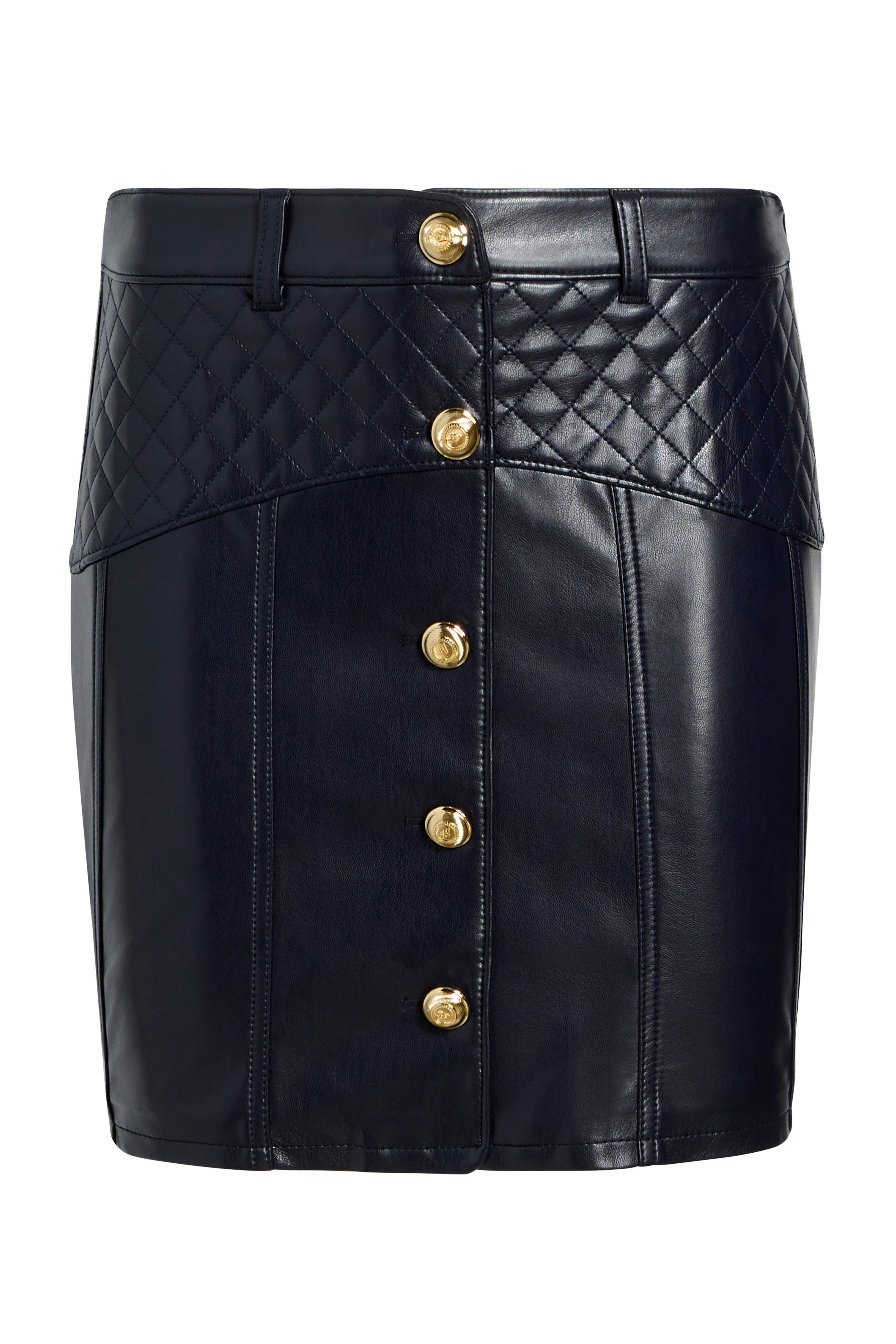 VEGAN LEATHER CLAUDIA SKIRT - sassanova