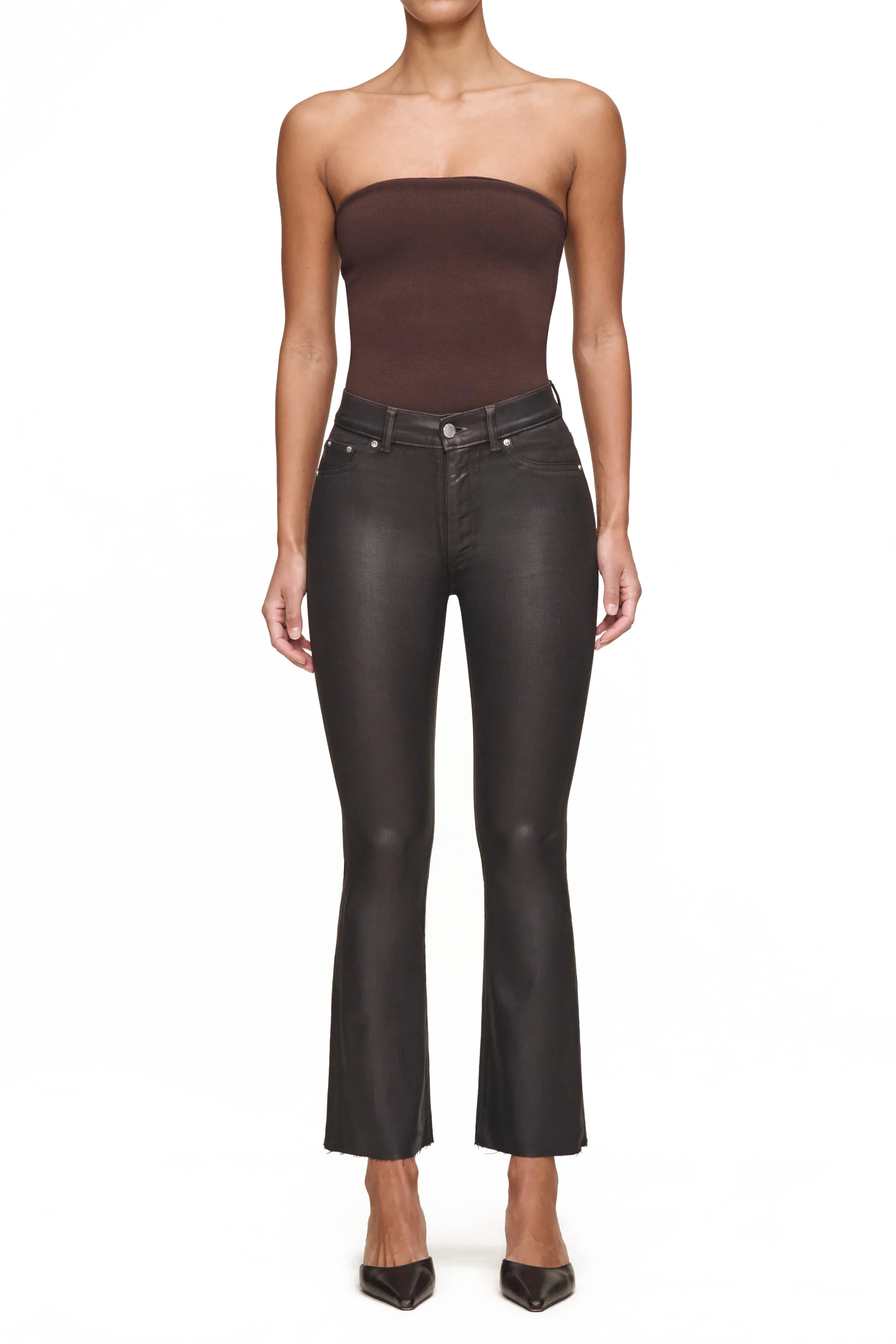 BRIDGET BOOT HIGH RISE CROP COATED - sassanova