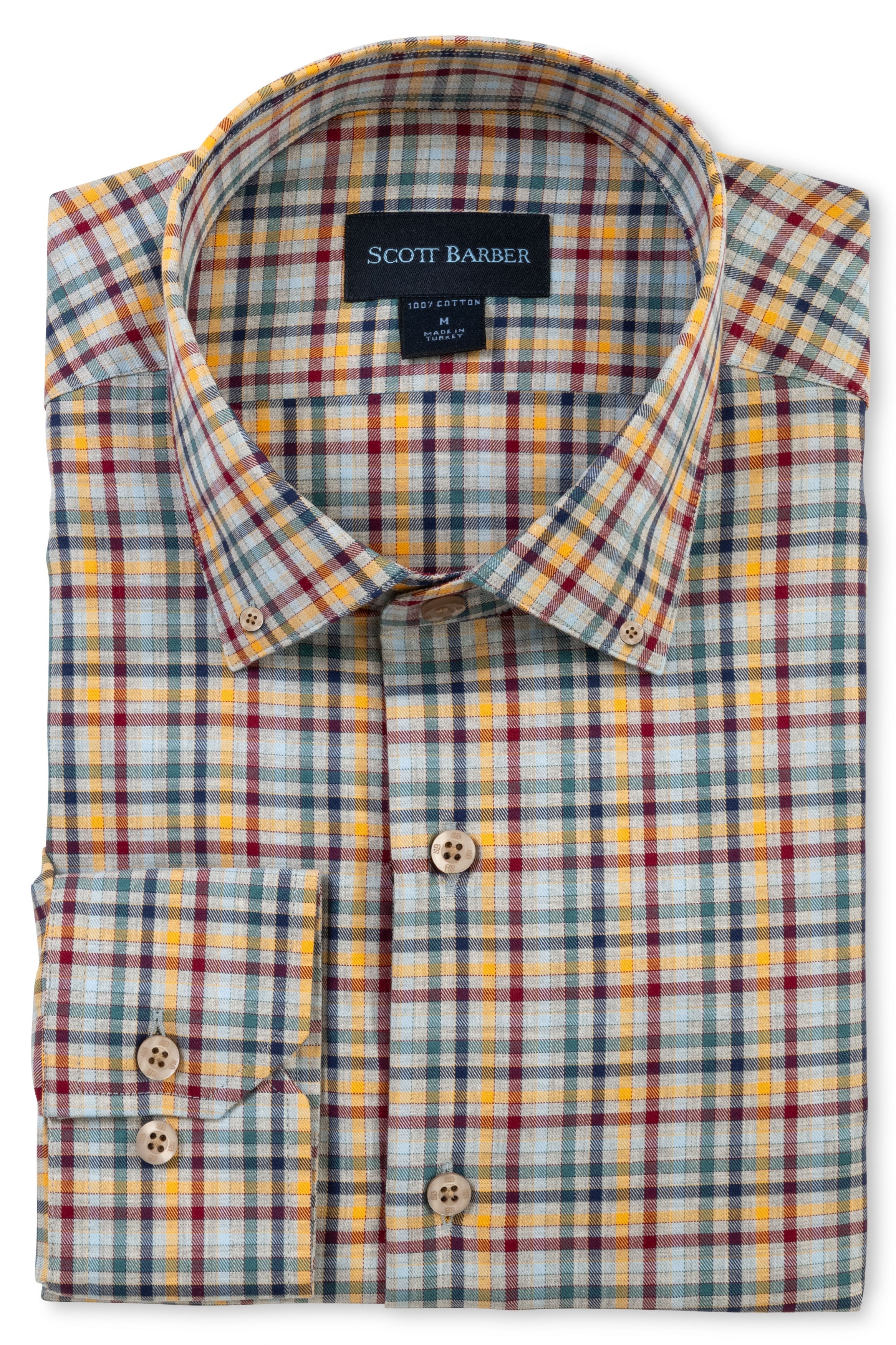 COMPACT TWILL PLAID SPORT SHIRT-novaman