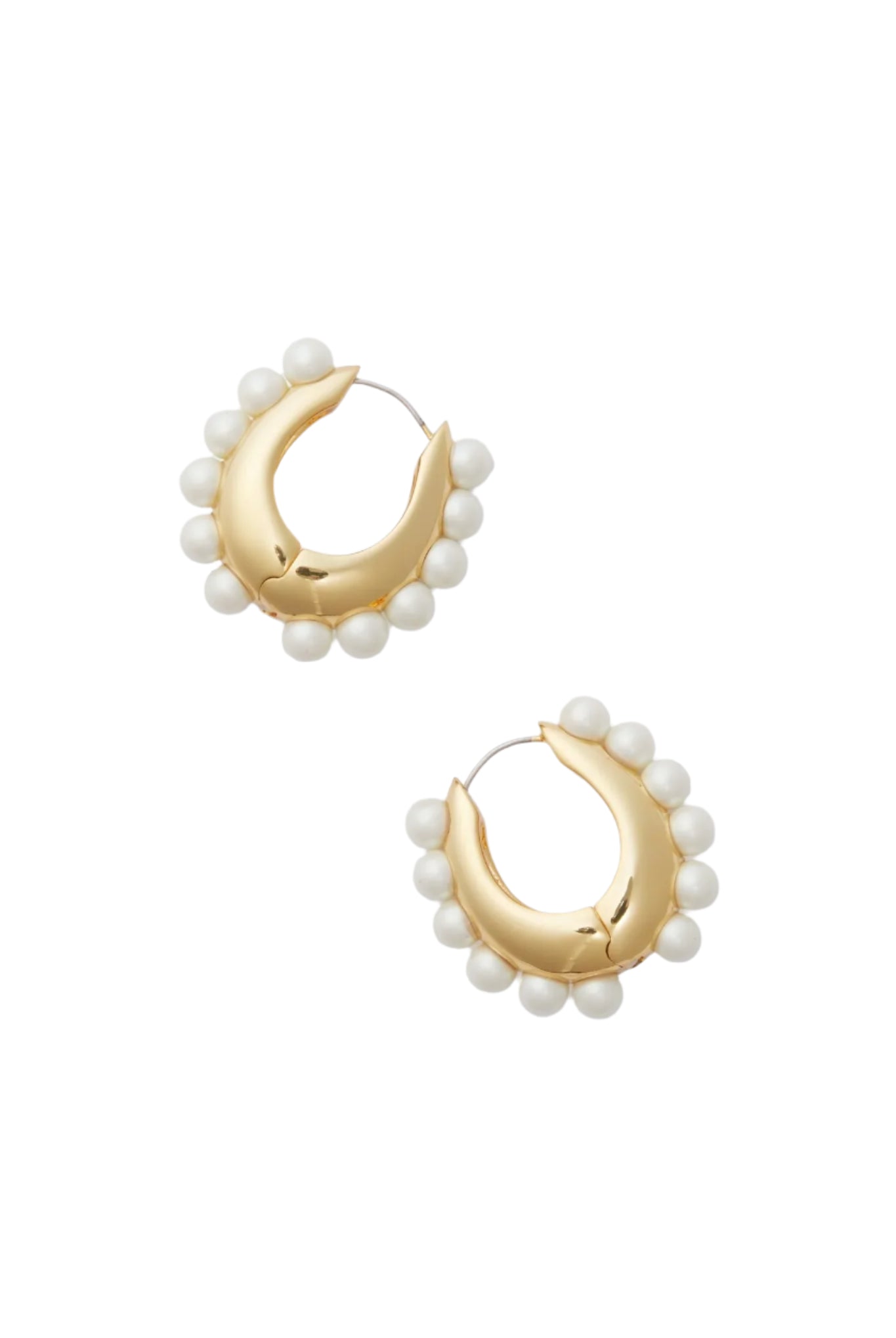 MEGA JASMIN PEARL HOOP- WHT/GLD
sassanova