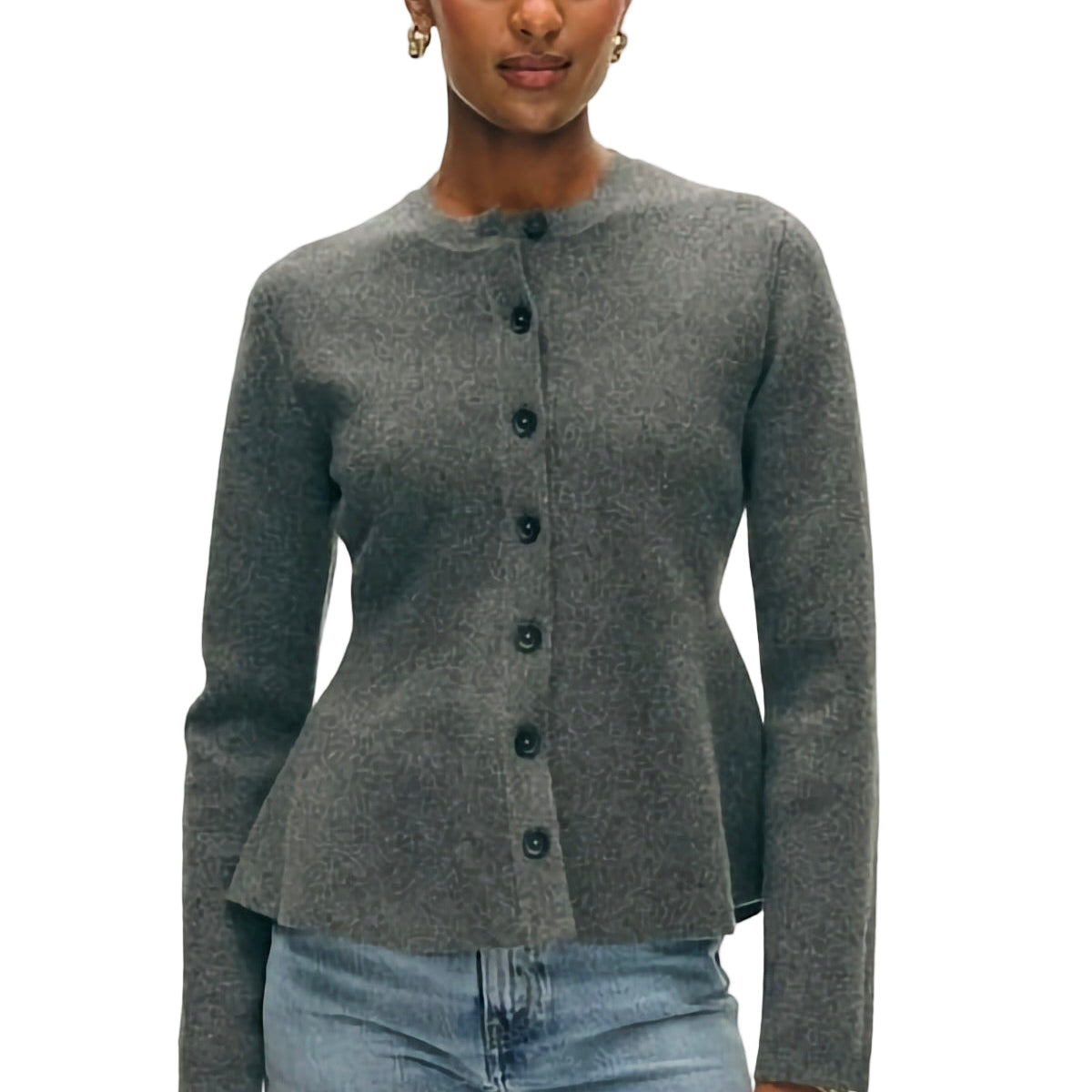 CASHMERE BLEND PEPLUM CARDIGAN
sassanova