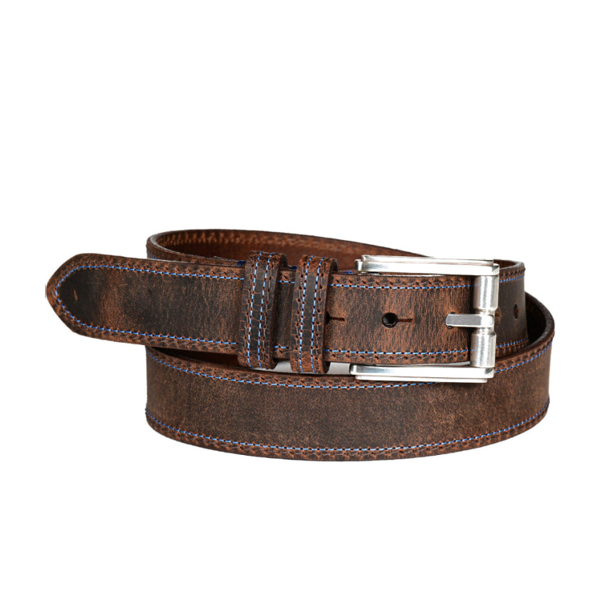DISTRESSED BELT WITH STITCHING - Belts - Novaman
