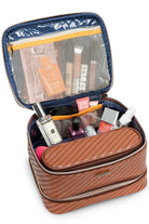 ROSEWOOD COGNAC JENNY TRAIN CASE - sassanova