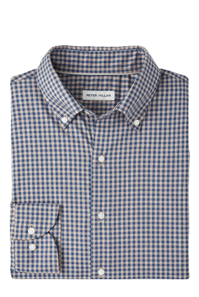 CONWAY CROWN LITE SPORT SHIRT with brown plaid print-novaman