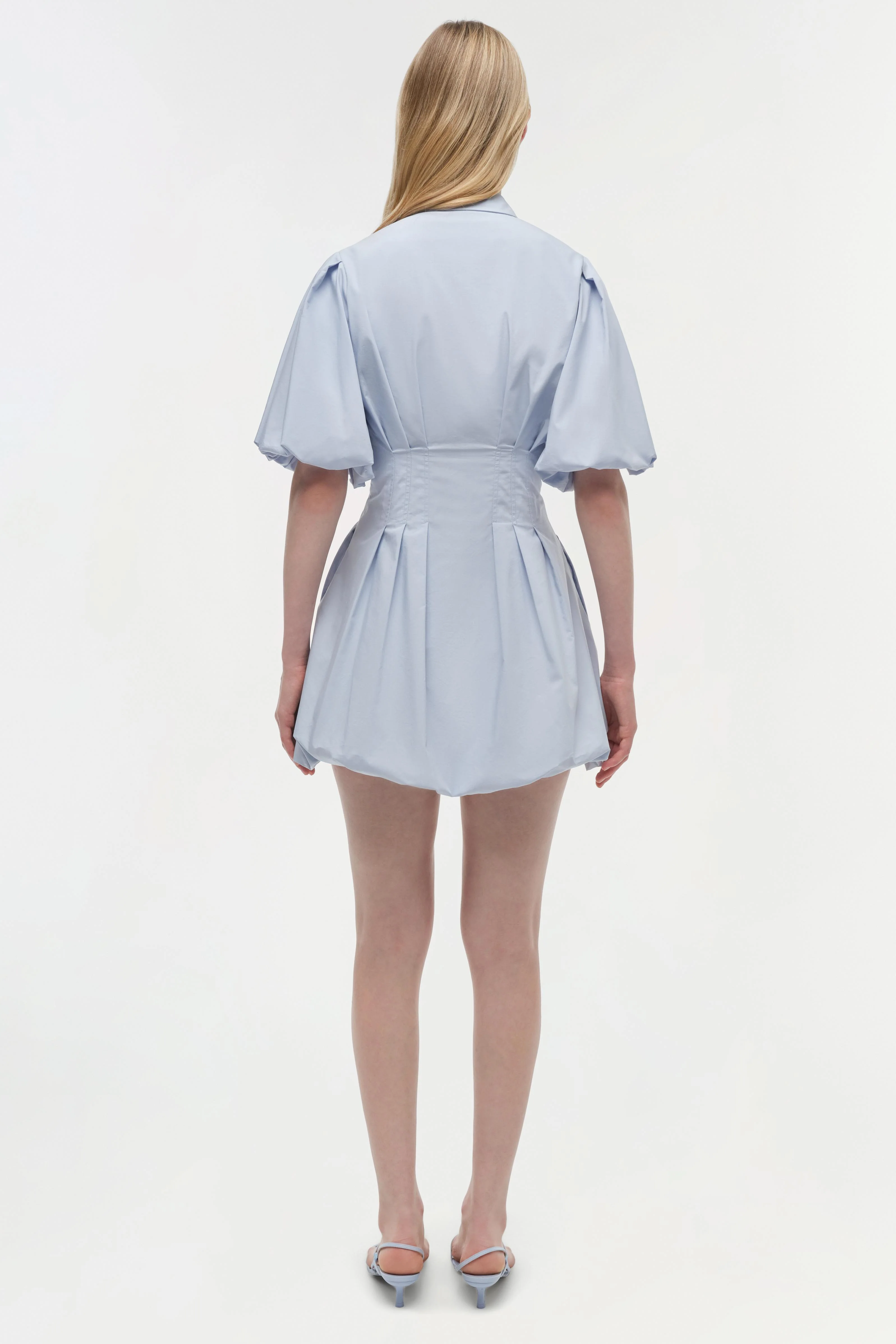 CLEO BALLOON PINTUCKED MINI DRESS - Dresses - Sassanova