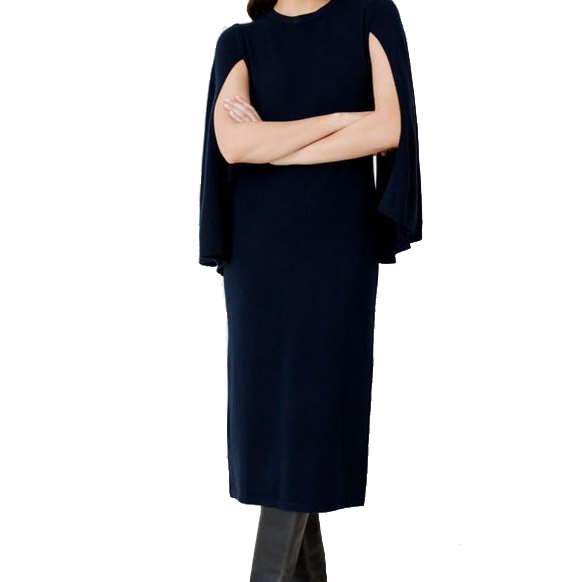 CAPE SLEEVE DRESS - Sassanova