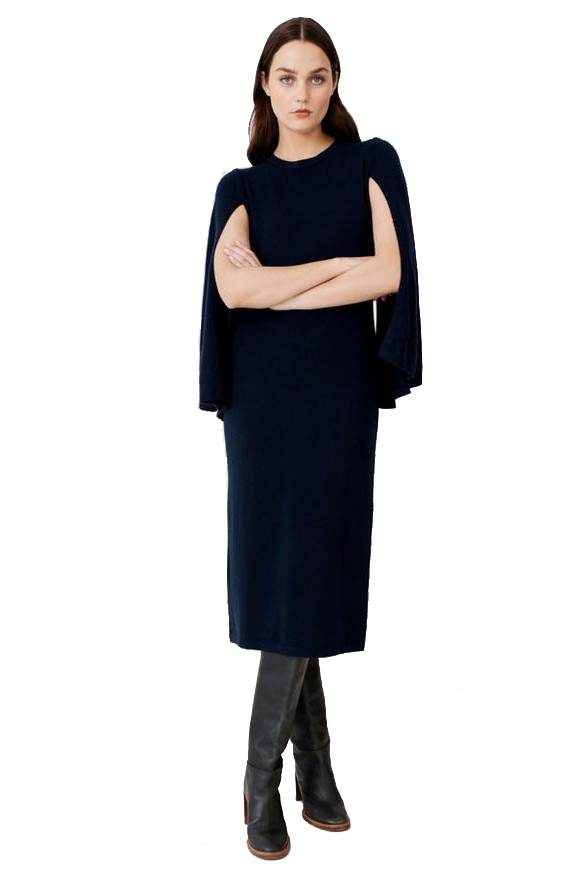 CAPE SLEEVE DRESS - Sassanova