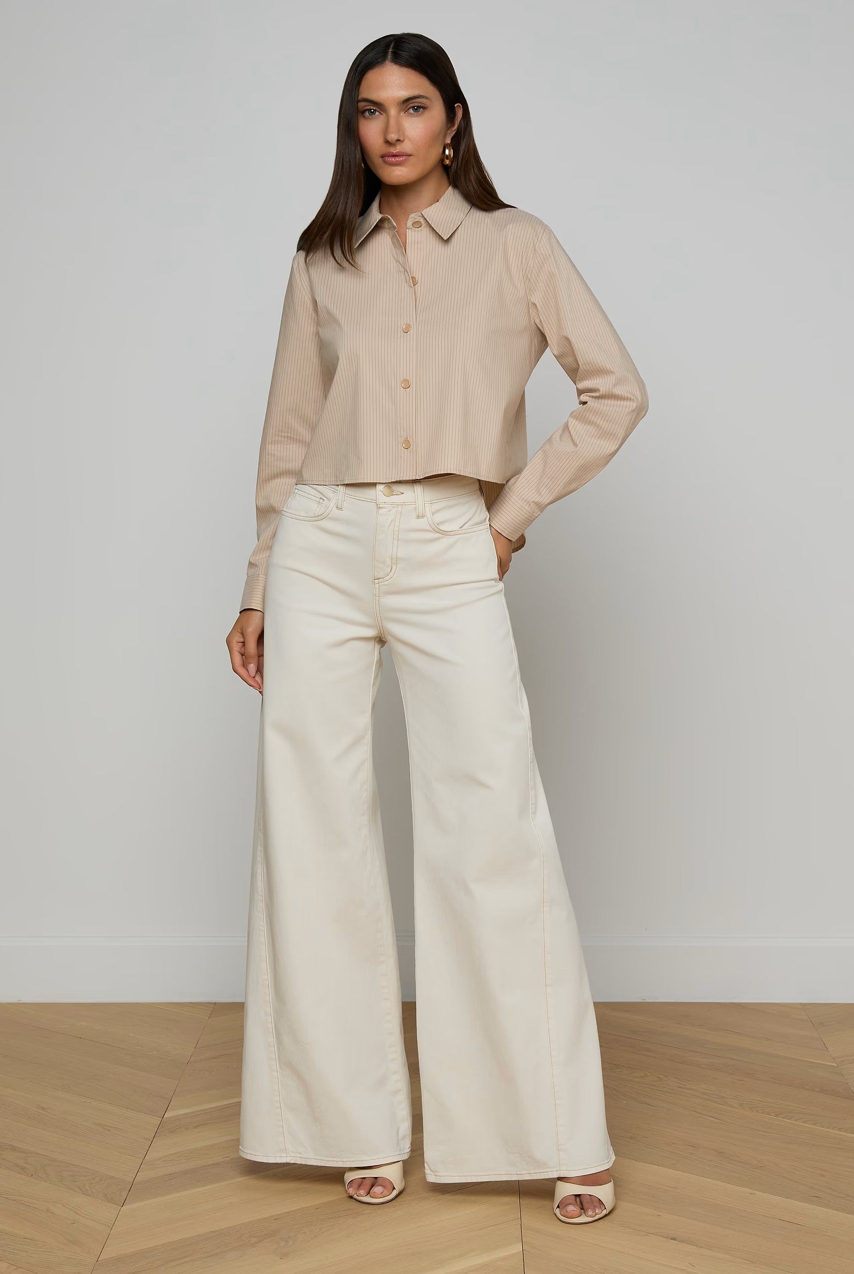 COSETTE CROP HI LOW SHIRT - Blouses - Sassanova