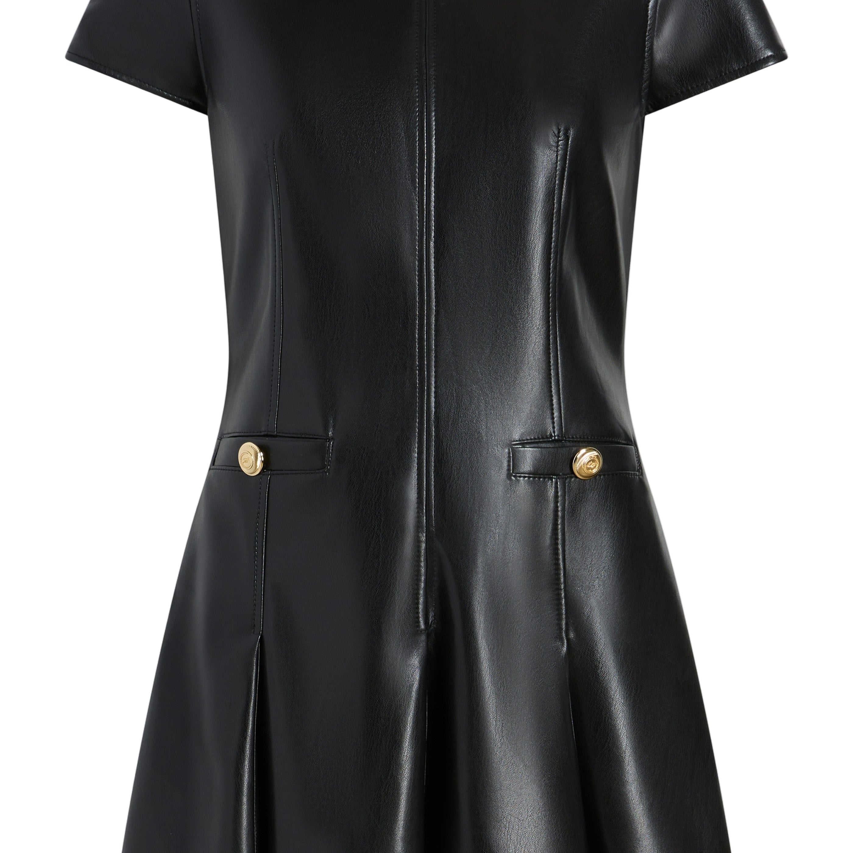 VEGAN LEATHER NOVA DRESS-Sassanova