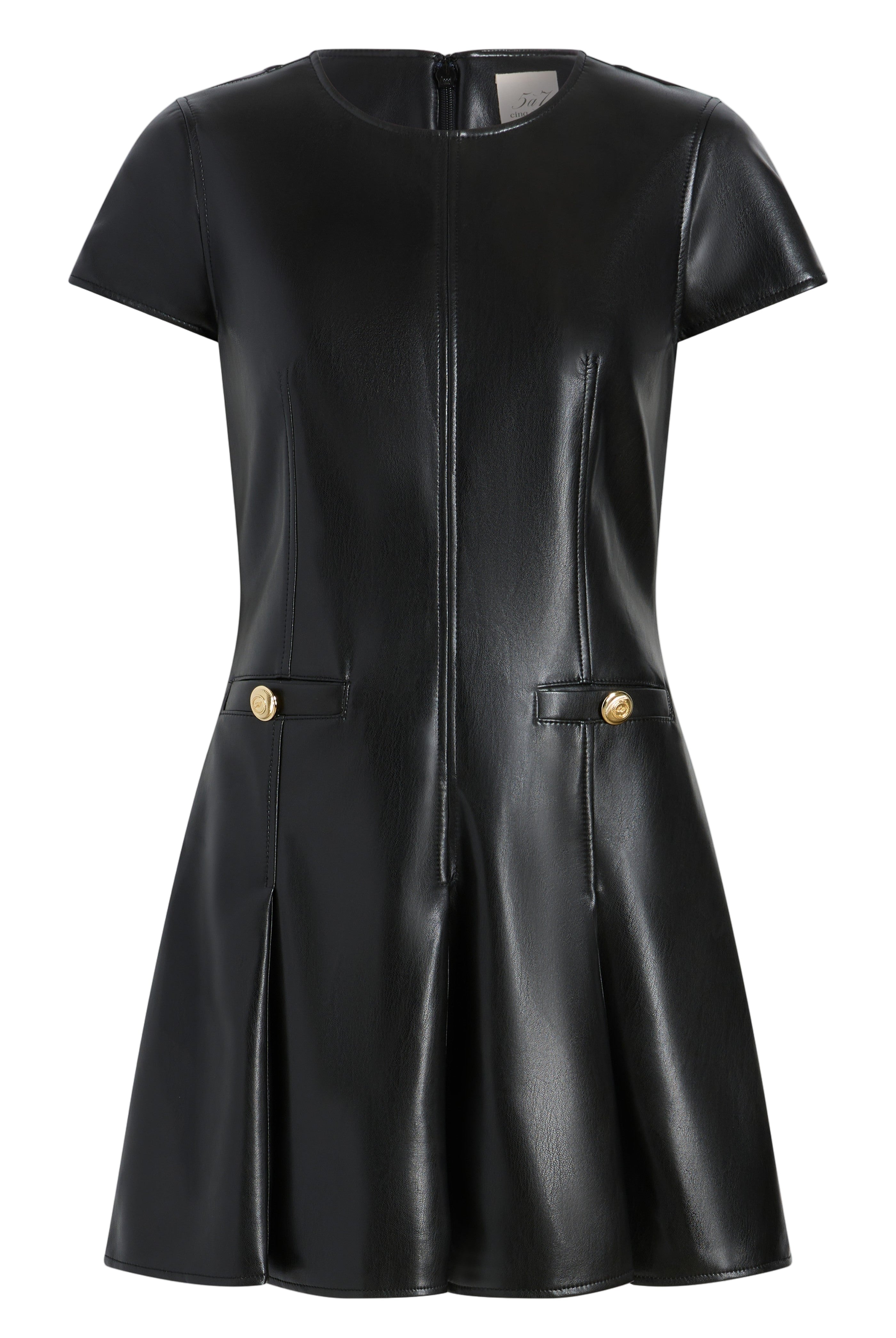 VEGAN LEATHER NOVA DRESS-Sassanova