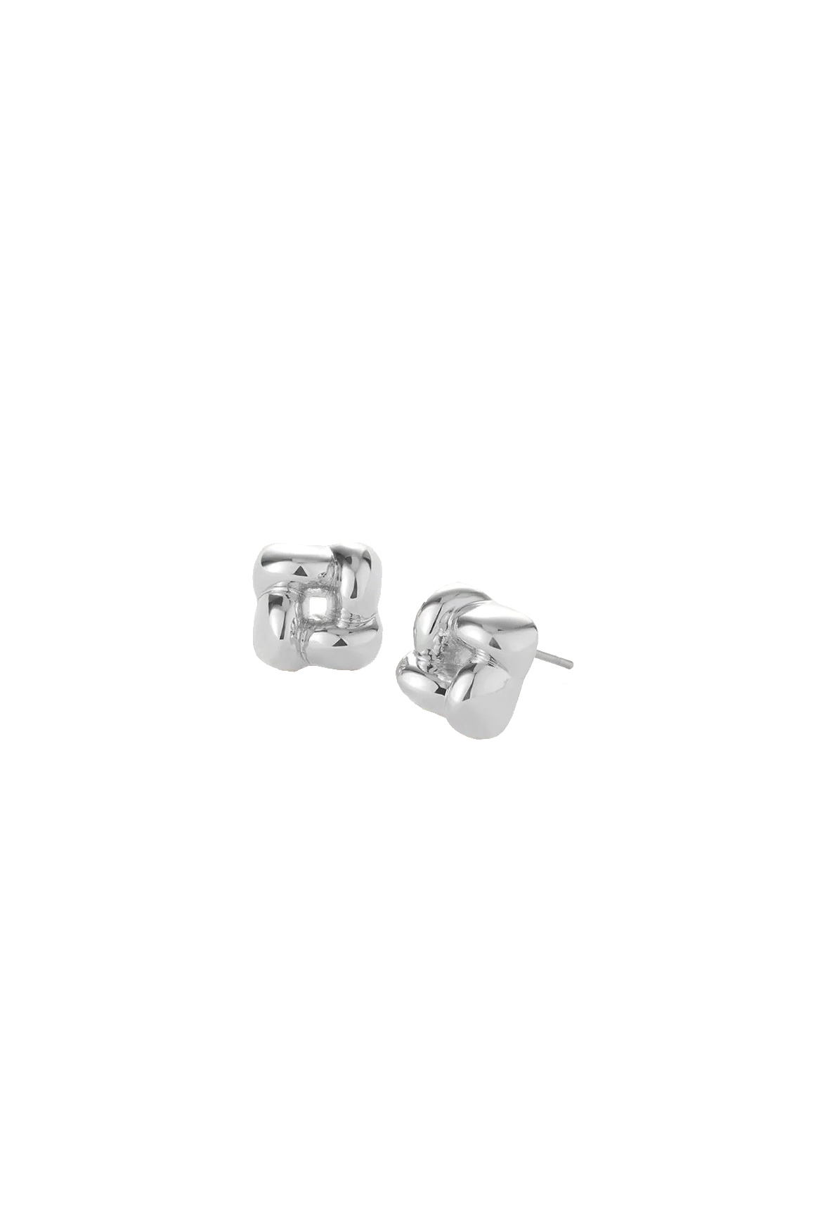 MINI WOVEN SQUARE EARRINGS - Earrings - Sassanova