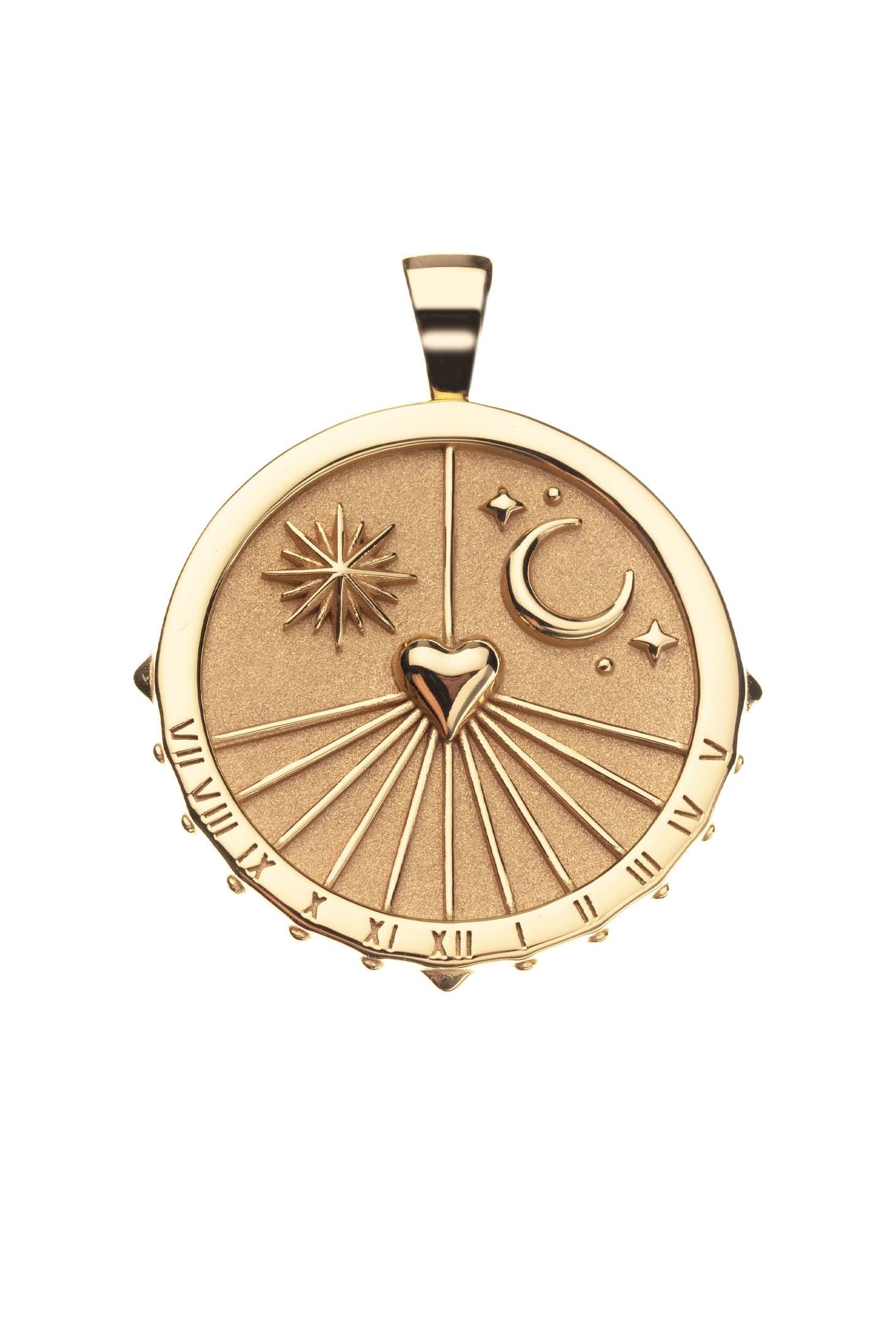 FOREVER SUNDIAL NECKLACE- DRAWN LINK CHAIN - Necklaces - Sassanova
