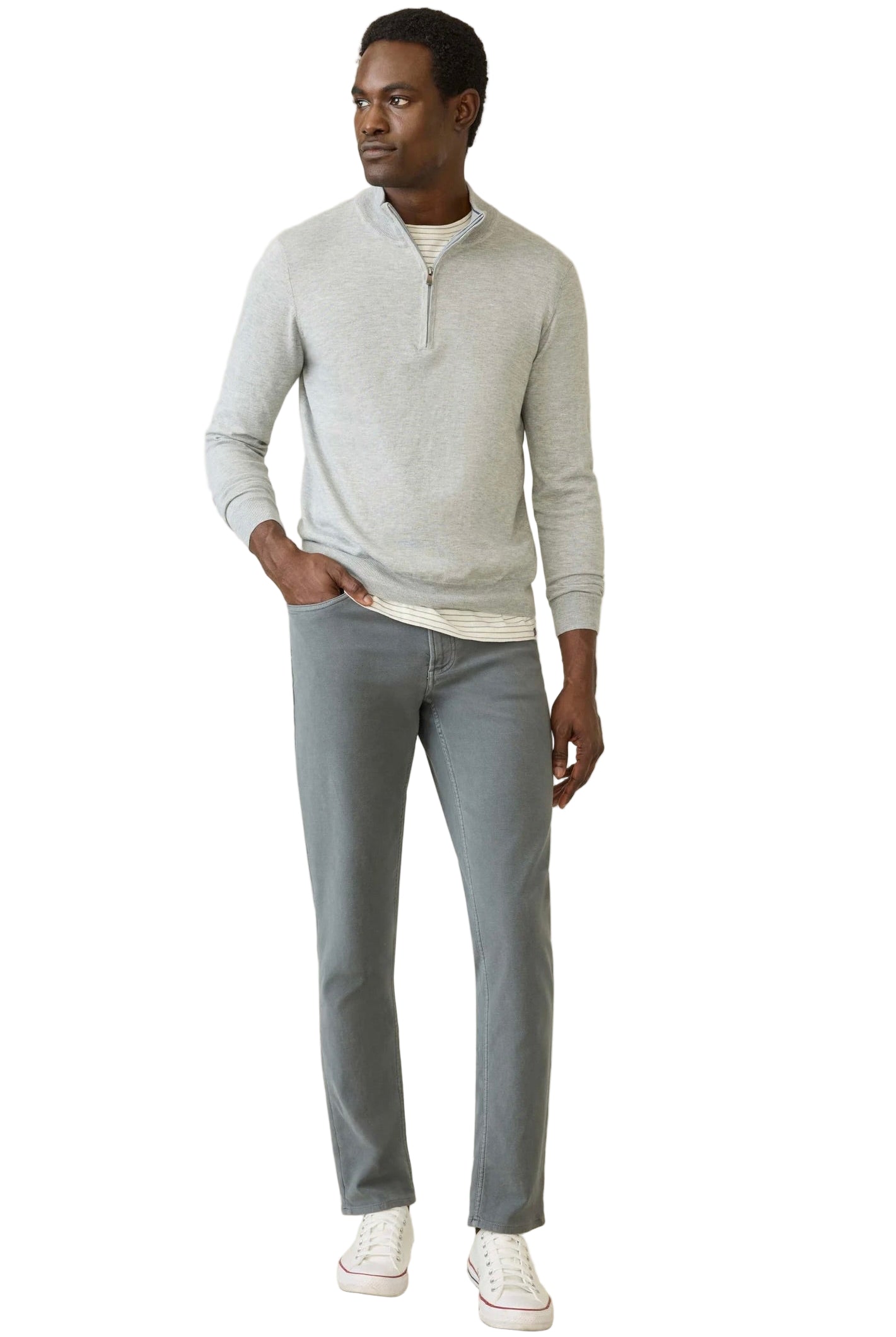 STRETCH TERRY 5 POCKET PANT - Pants - Novaman