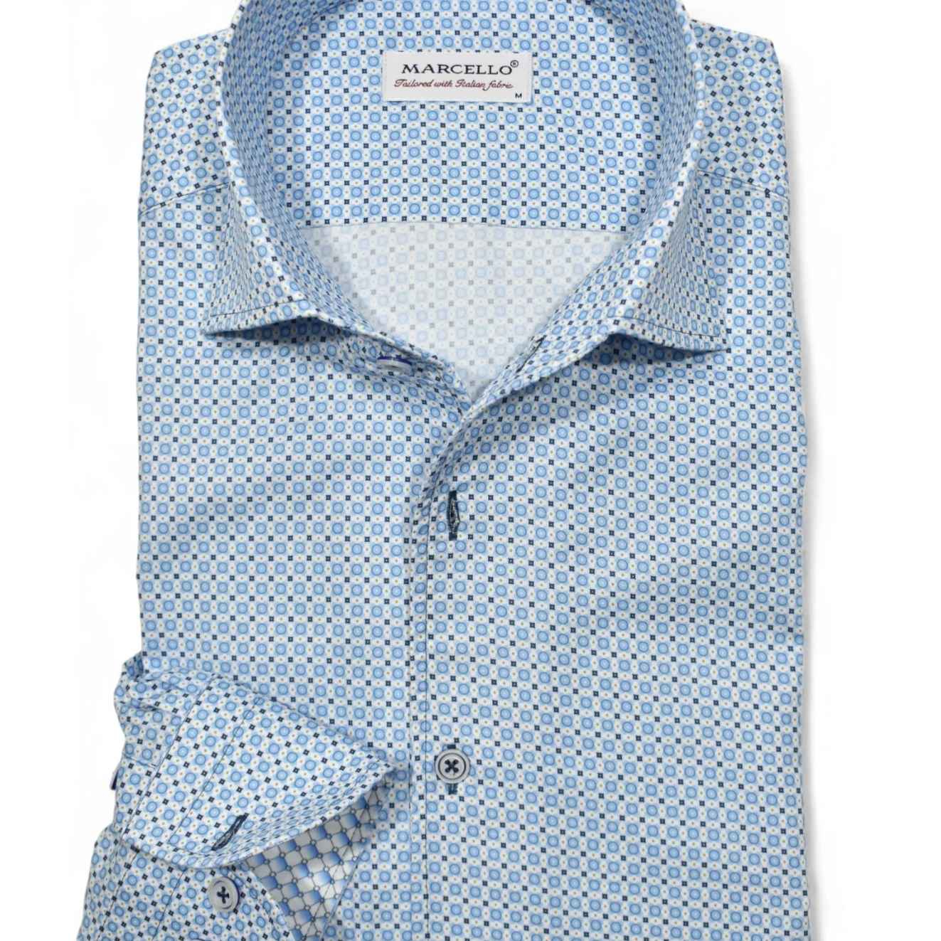 CIRCLE MEDALLION DRESS SHIRT - Long Sleeved Shirts - Novaman