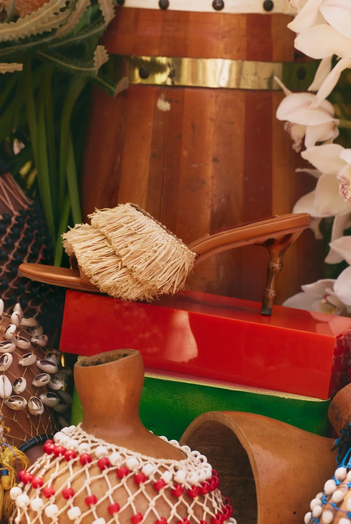 FRINGE PLAYA BAMBOO HEEL - Heels - Sassanova