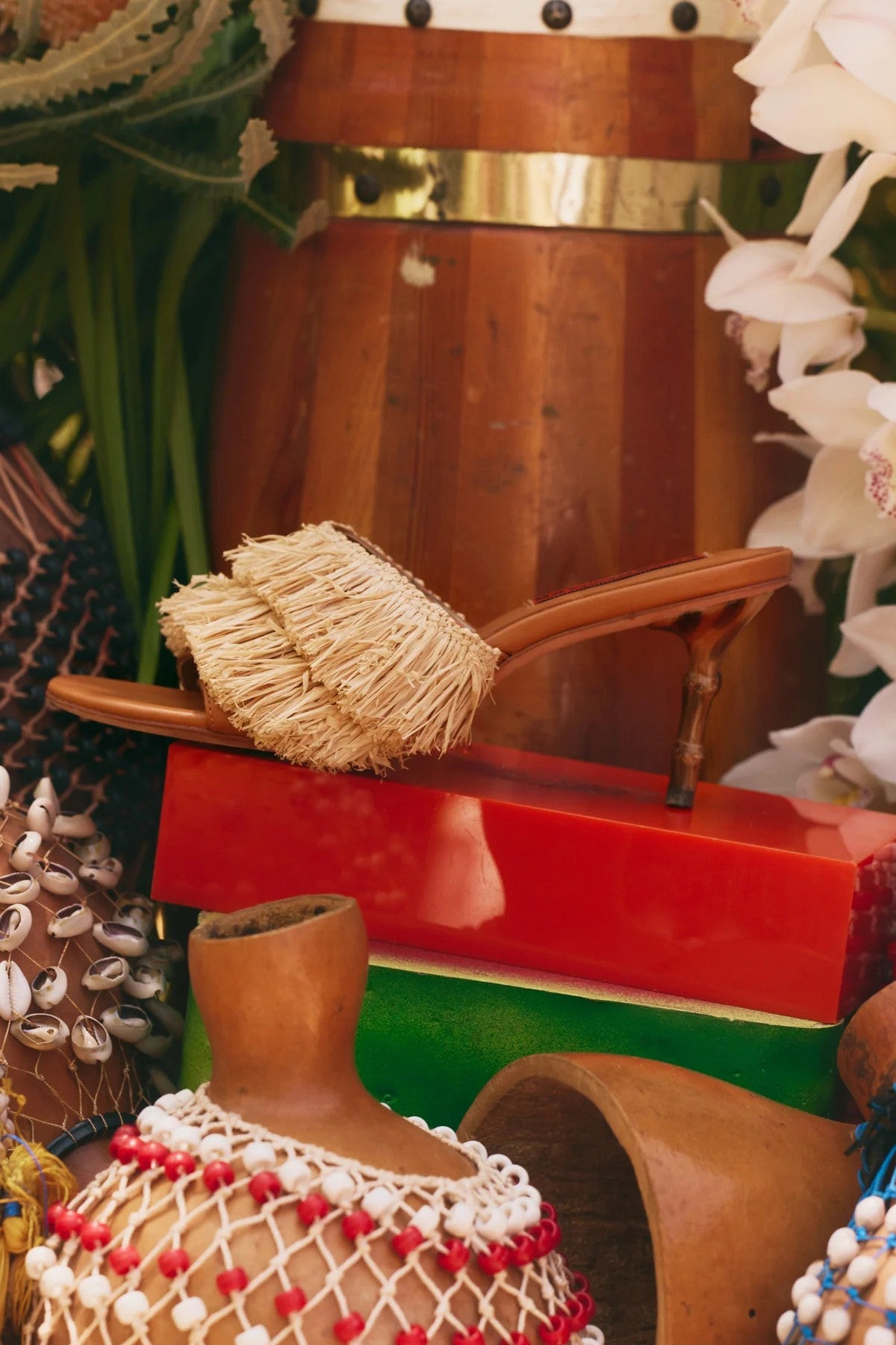 FRINGE PLAYA BAMBOO HEEL - Heels - Sassanova