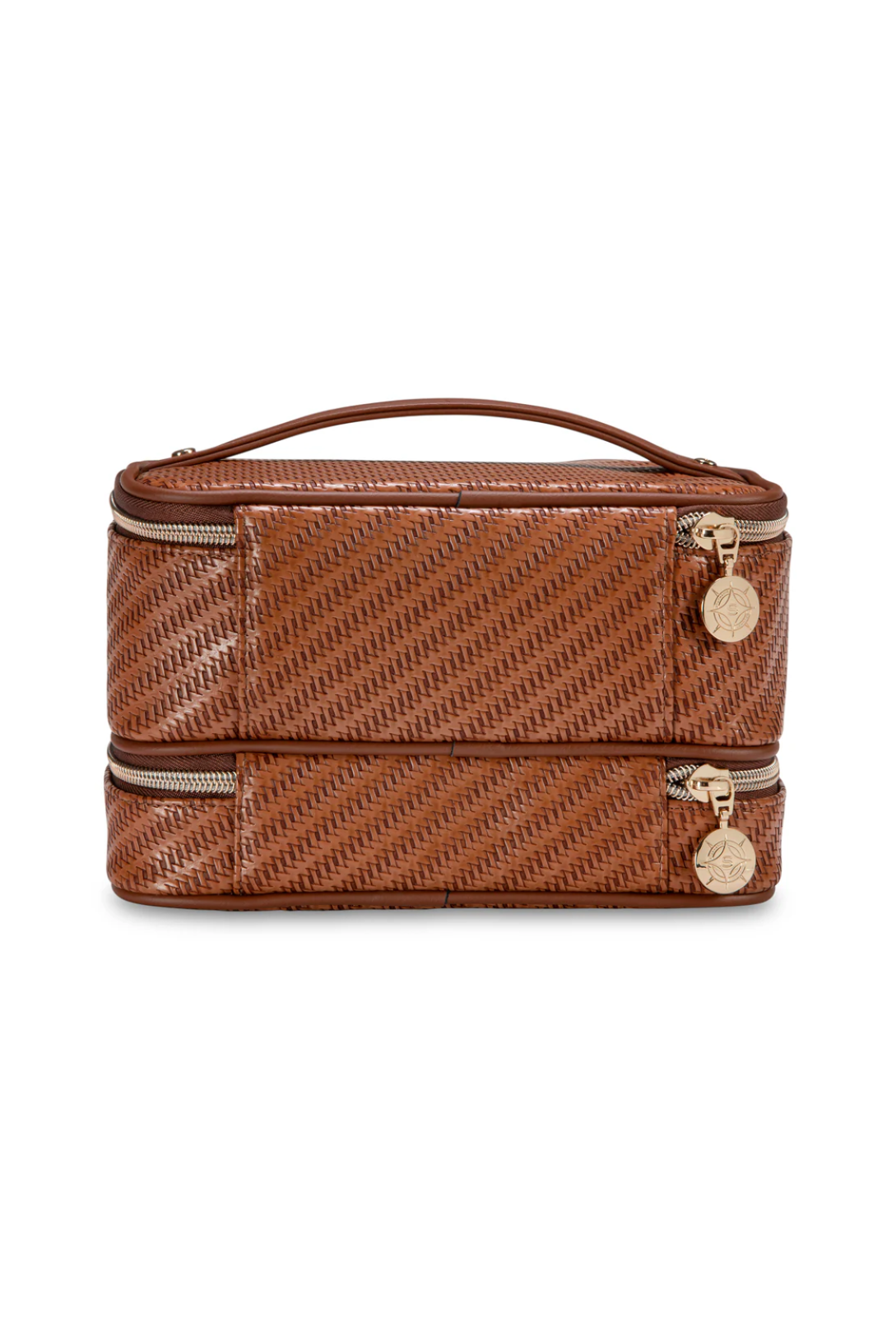 ROSEWOOD COGNAC JENNY TRAIN CASE - sassanova