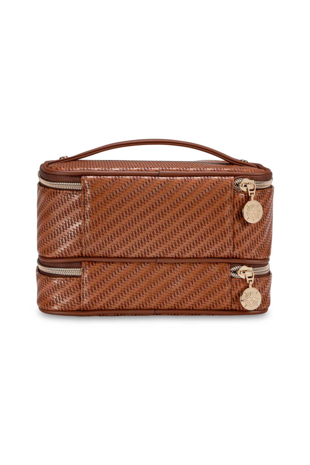 ROSEWOOD COGNAC JENNY TRAIN CASE - sassanova
